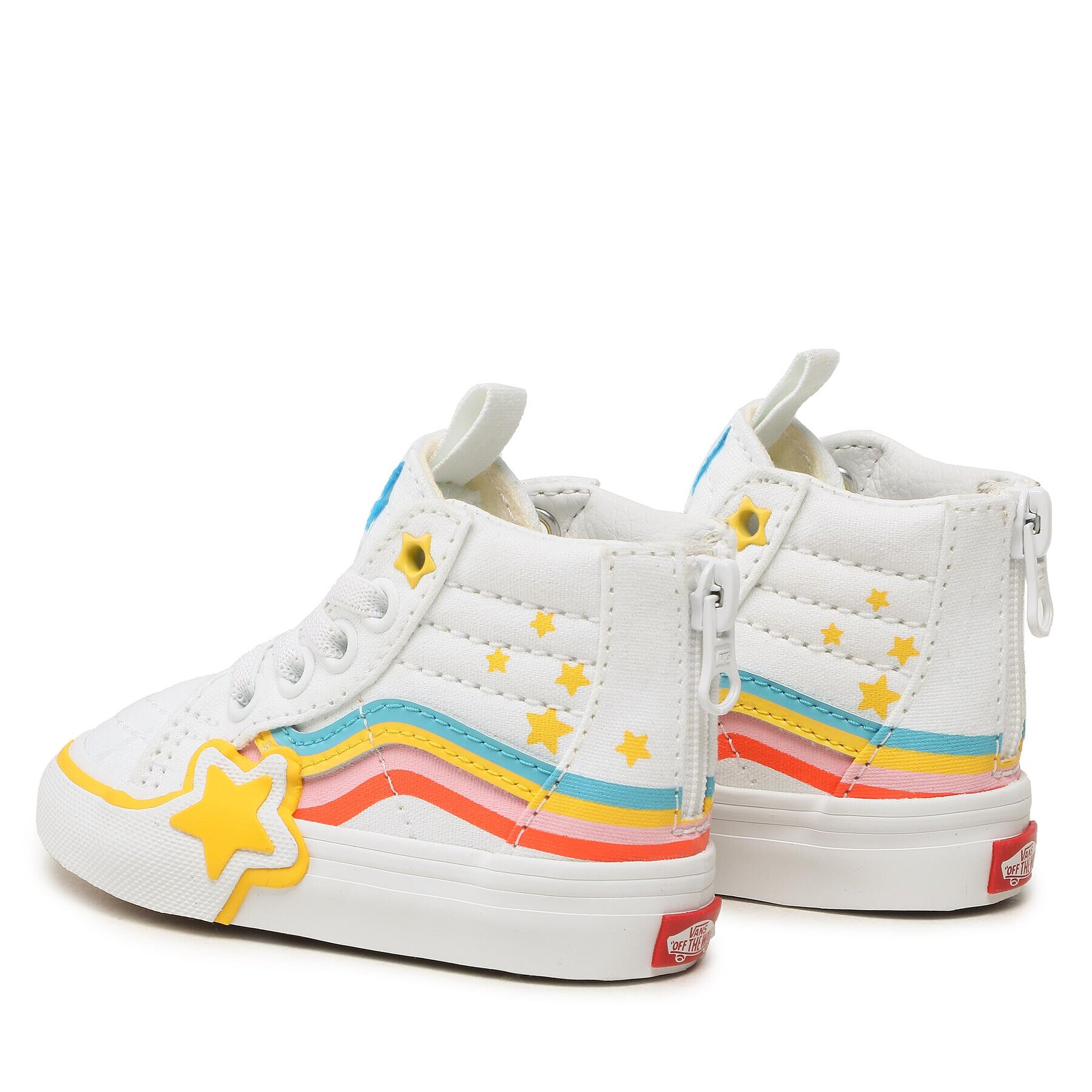 Vans Sneakers Sk8-Hi Zip Rainbow Star VN000BVNAHP1 Alb - Pled.ro