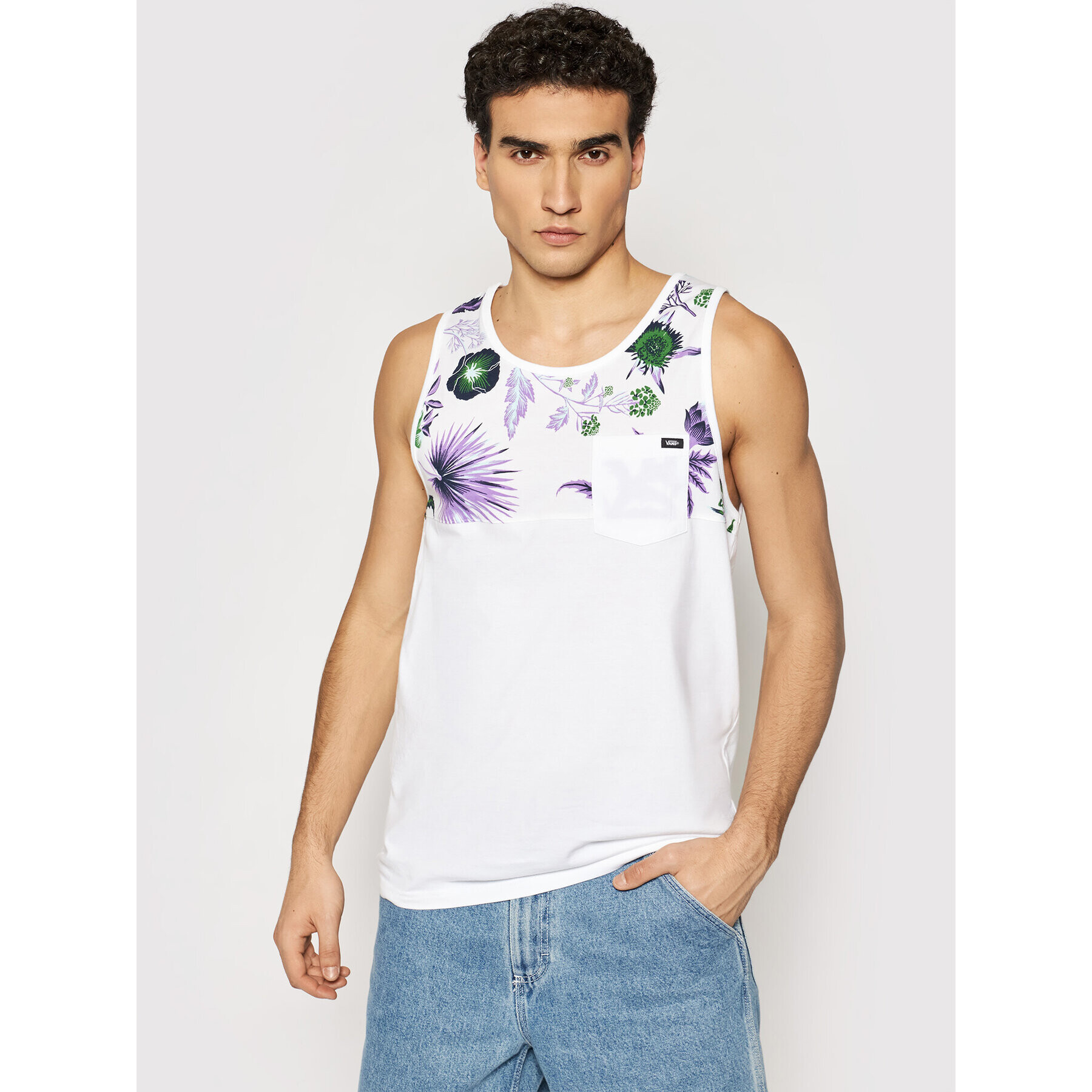 Vans Tank top Hilby VN0006HQ Alb Relaxed Fit - Pled.ro