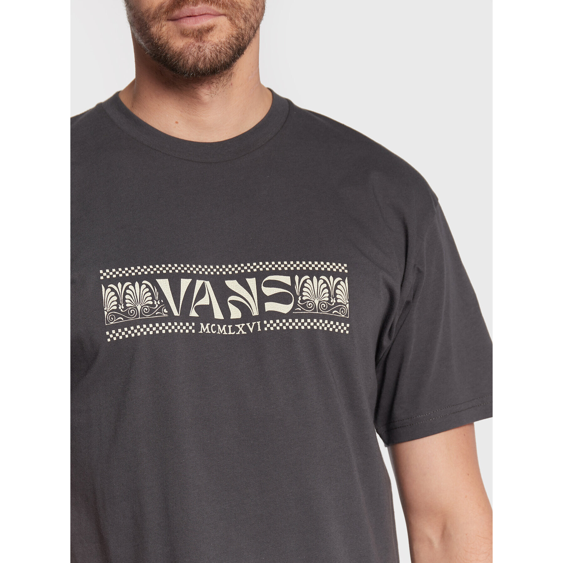 Vans Tricou Ancient VN0A7TM8 Gri Classic Fit - Pled.ro