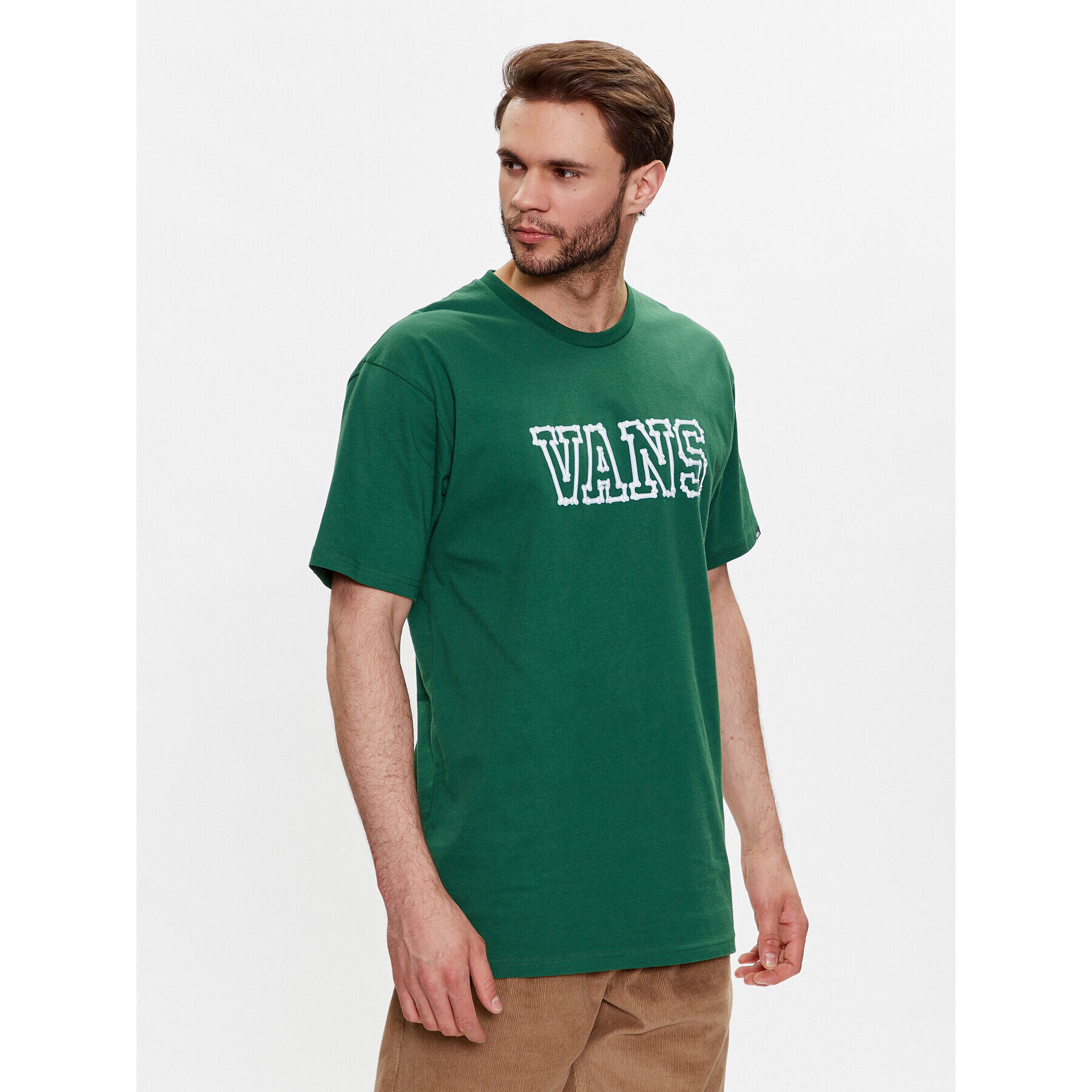 Vans Tricou Bones VN00003X Verde Regular Fit - Pled.ro