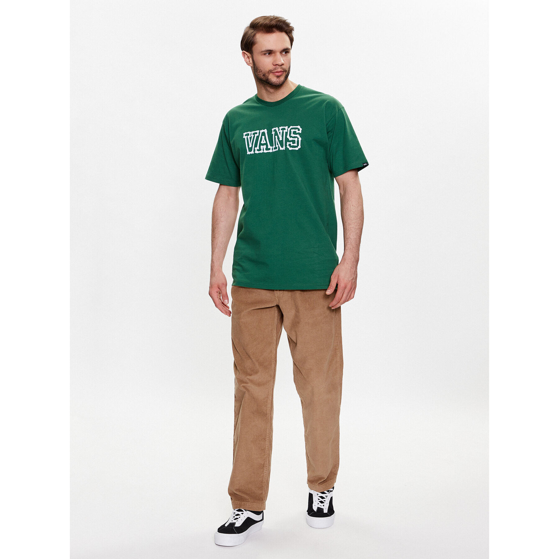 Vans Tricou Bones VN00003X Verde Regular Fit - Pled.ro