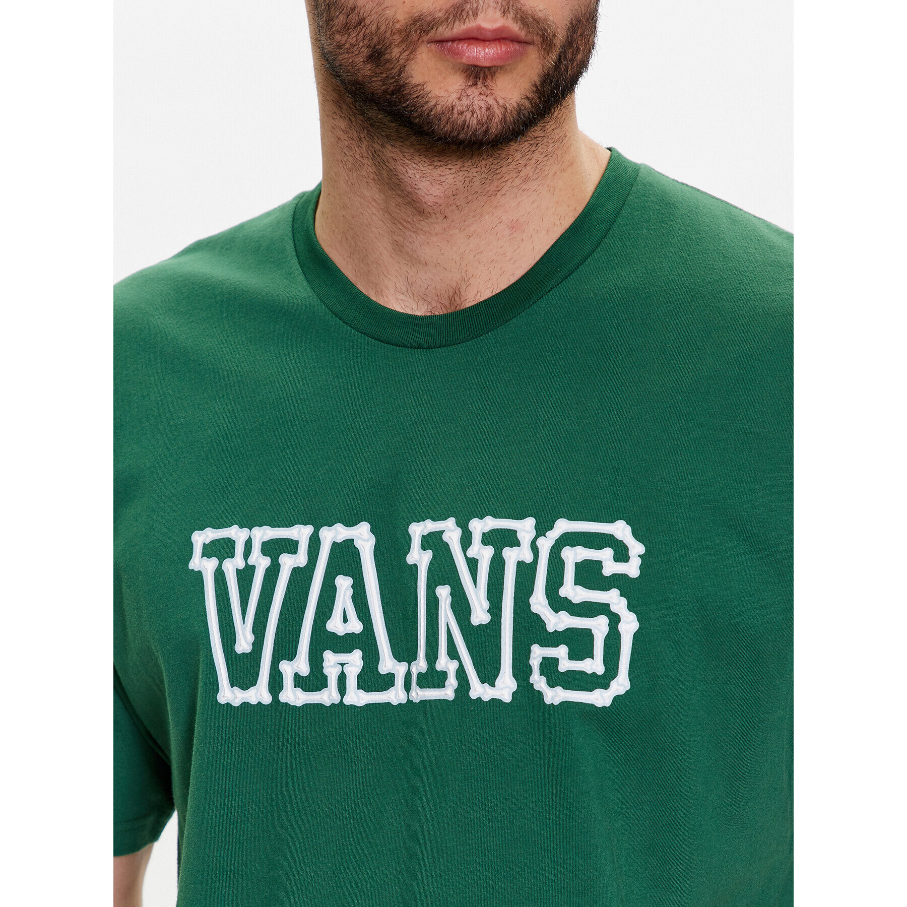 Vans Tricou Bones VN00003X Verde Regular Fit - Pled.ro