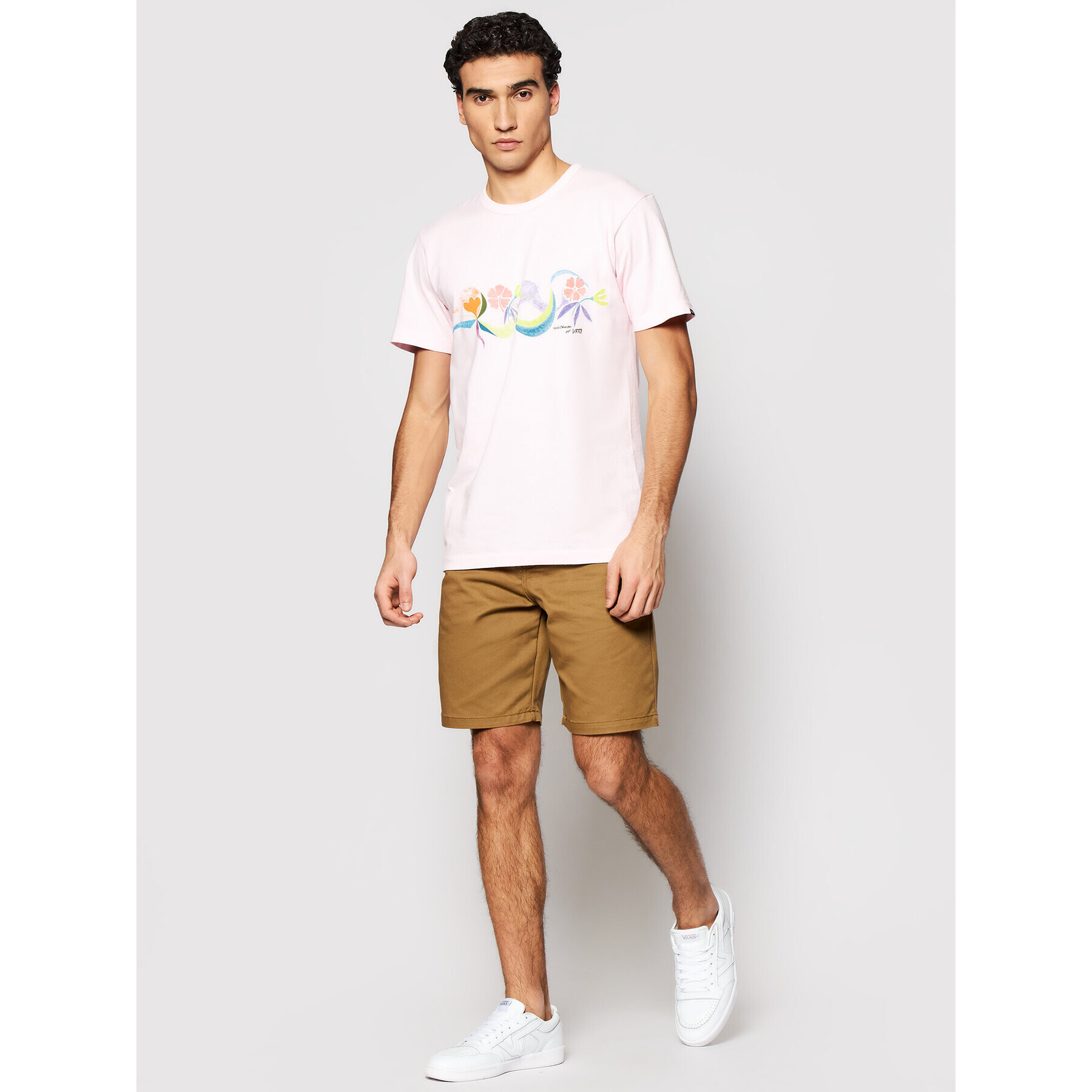 Vans Tricou CHRIS JOHANSON VN0A5EB5 Roz Slim Fit - Pled.ro