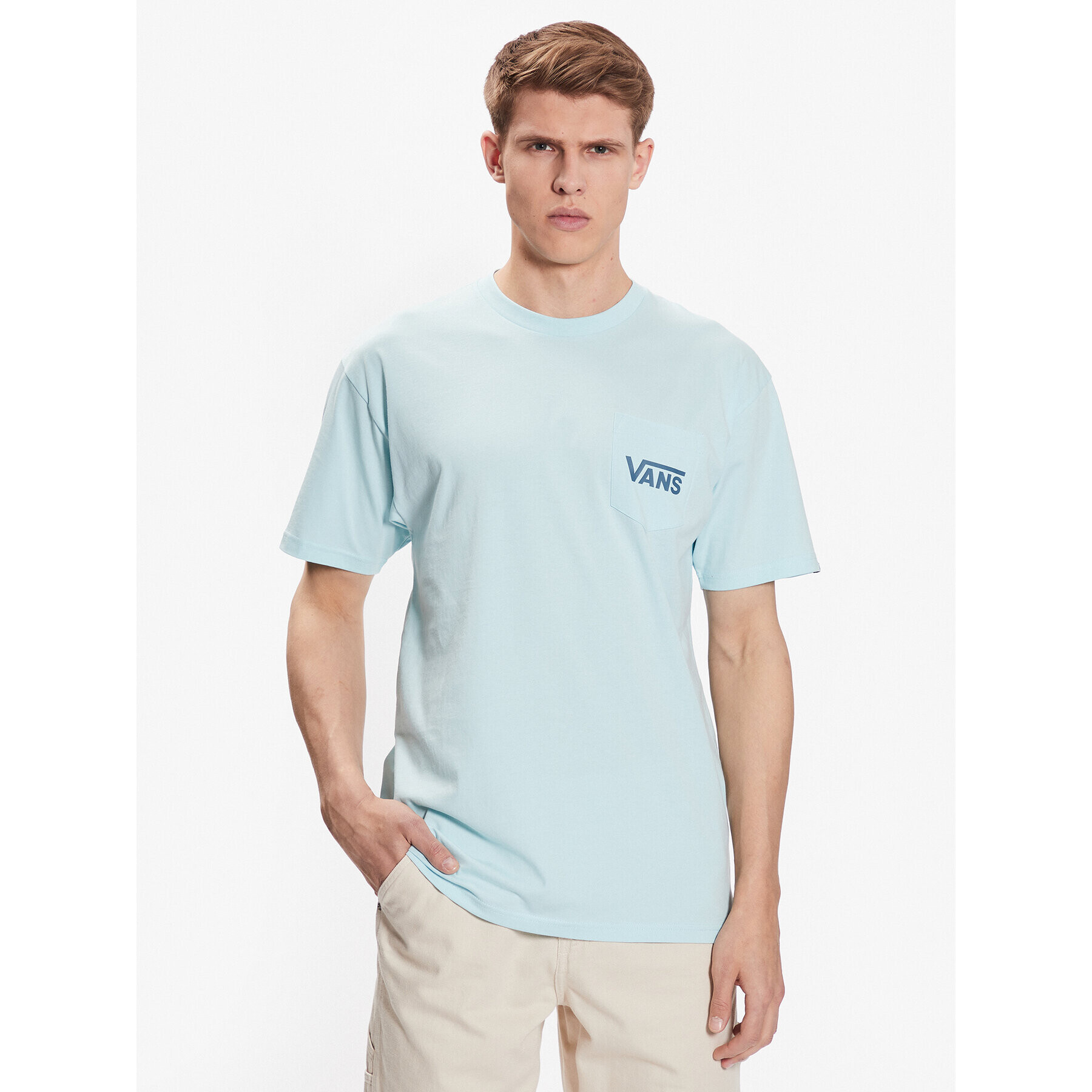 Vans Tricou Classic Back VN00004W Albastru Classic Fit - Pled.ro