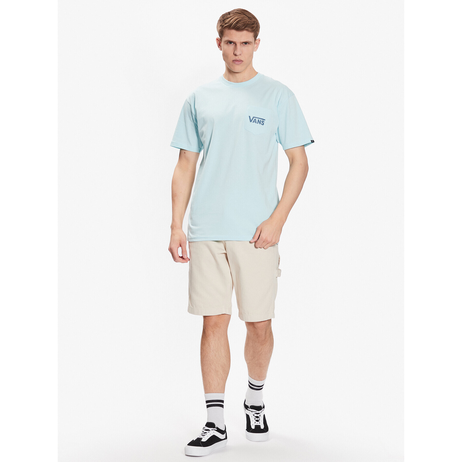 Vans Tricou Classic Back VN00004W Albastru Classic Fit - Pled.ro