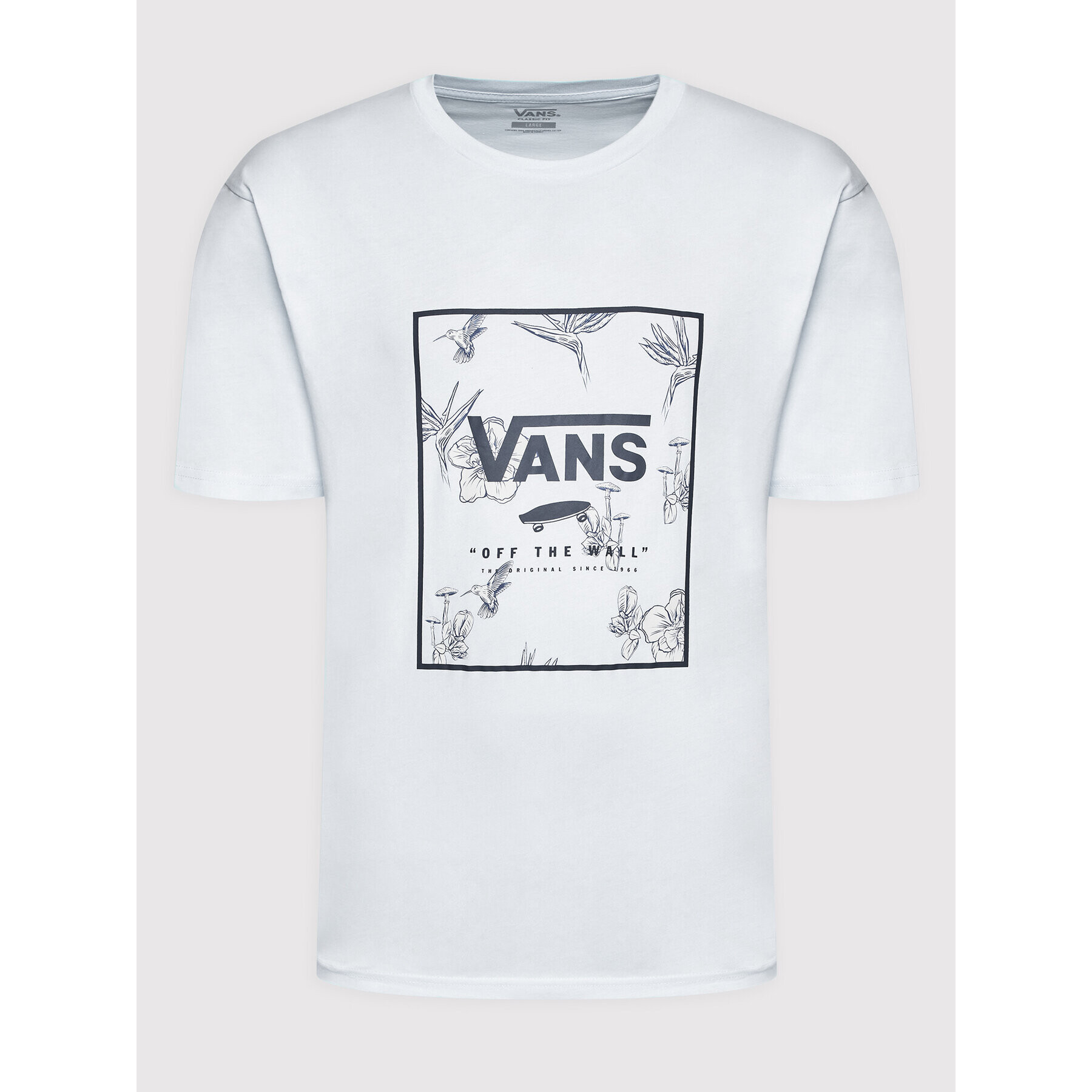 Vans Tricou Classic Print VN0A5E7Y Albastru Classic Fit - Pled.ro