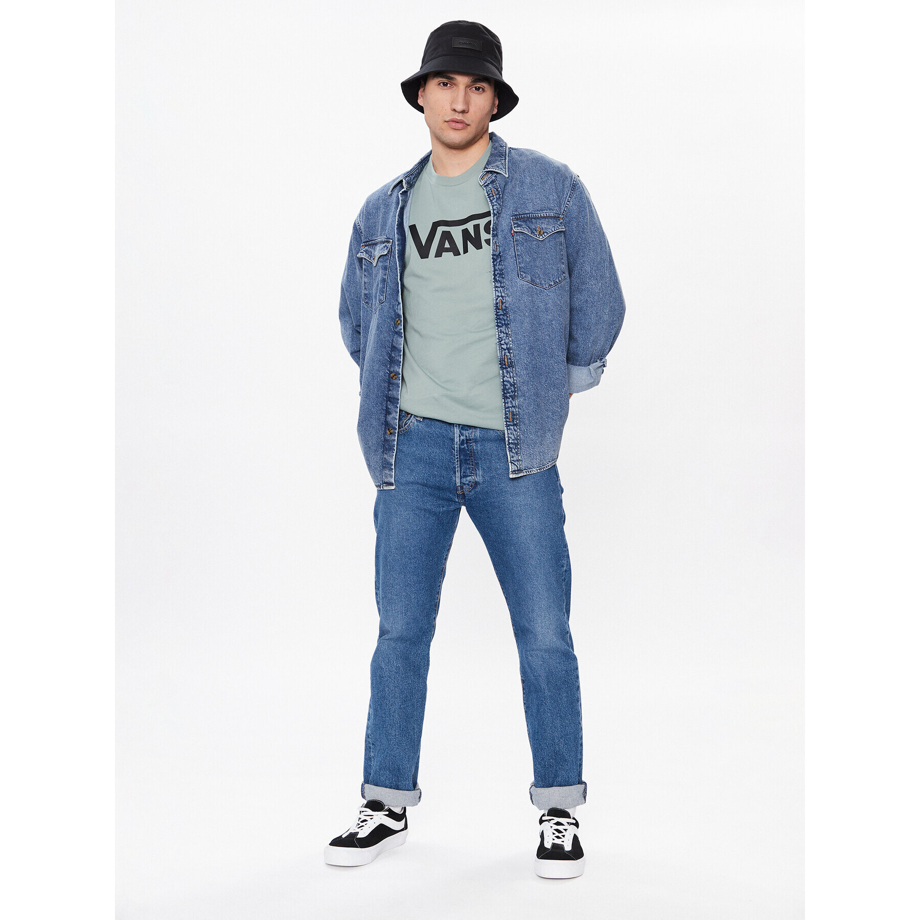 Vans Tricou Classic VN000GGG Verde Classic Fit - Pled.ro