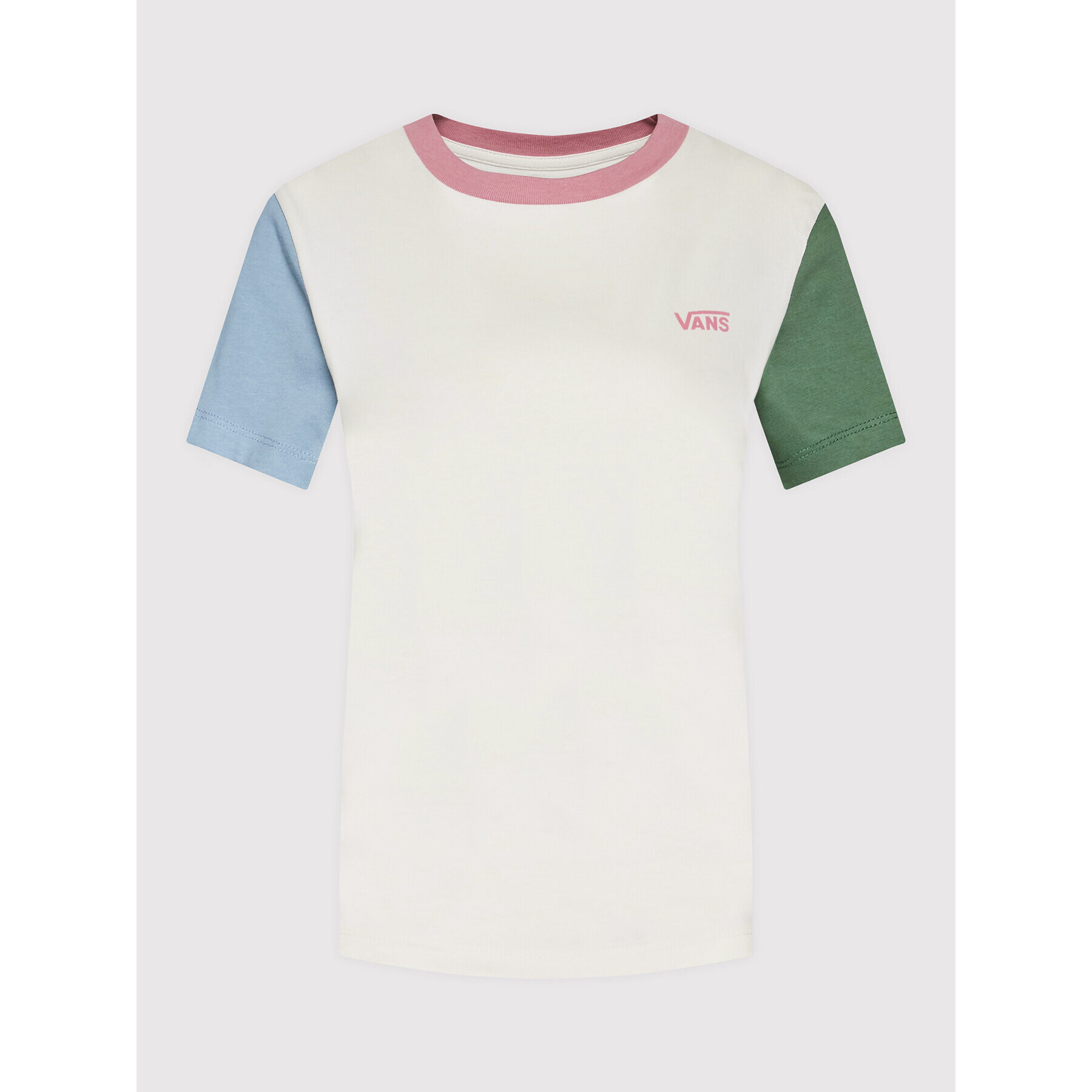 Vans Tricou Colorblock VN0A5I9D Bej Regular Fit - Pled.ro