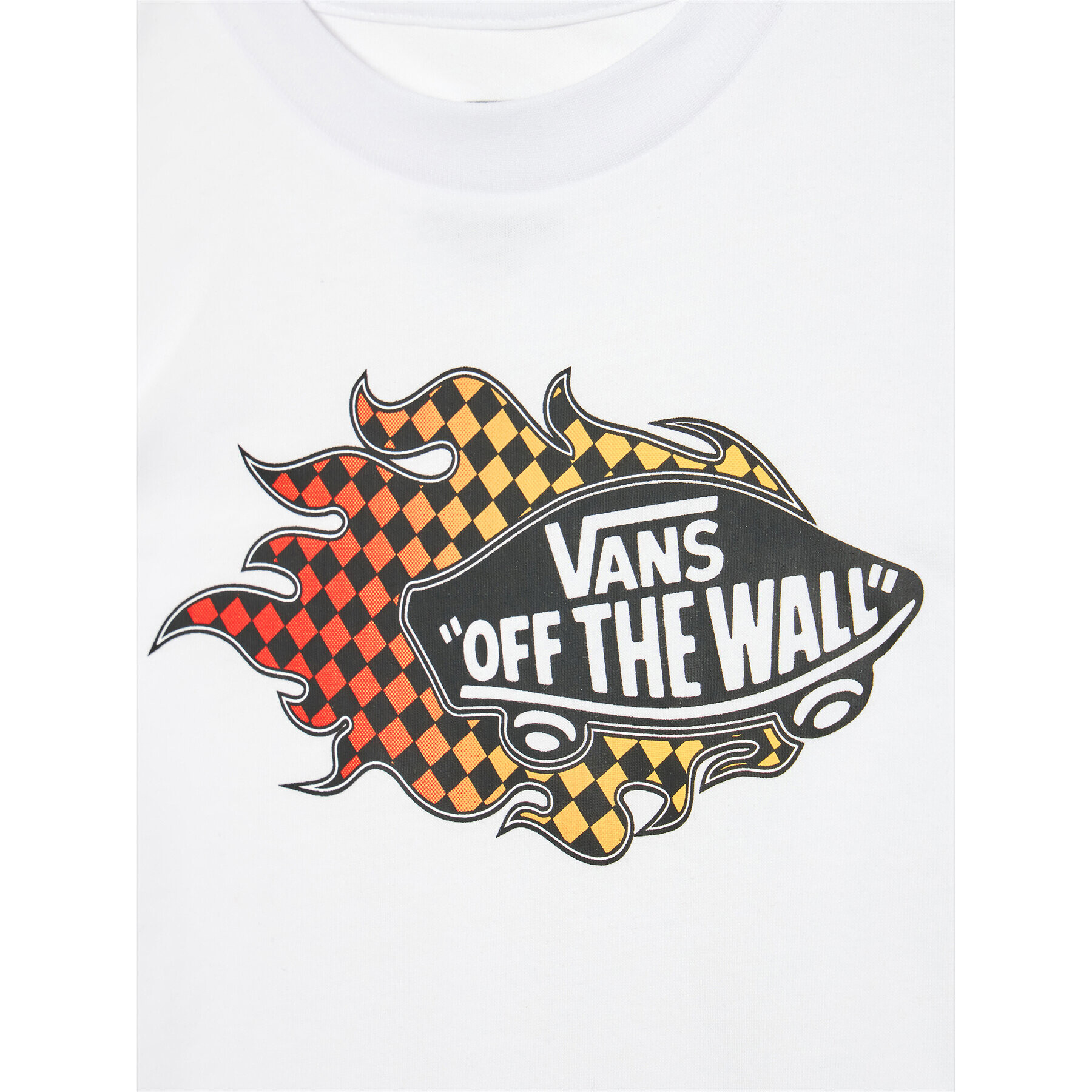 Vans Tricou Flame VN0A5KPF Alb Regular Fit - Pled.ro