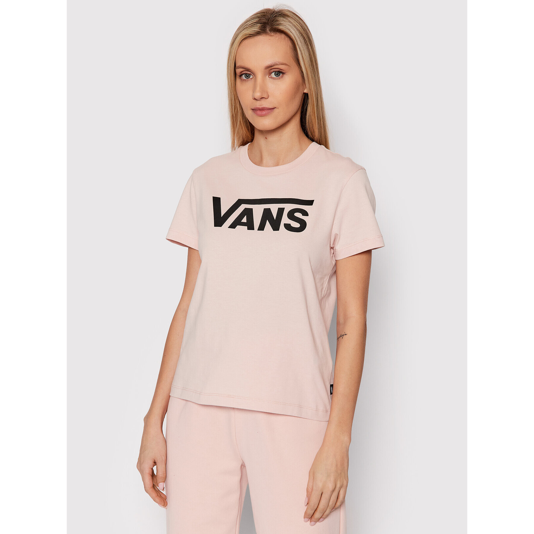 Vans Tricou Flying Crew VN0A3UP4 Roz Regular Fit - Pled.ro