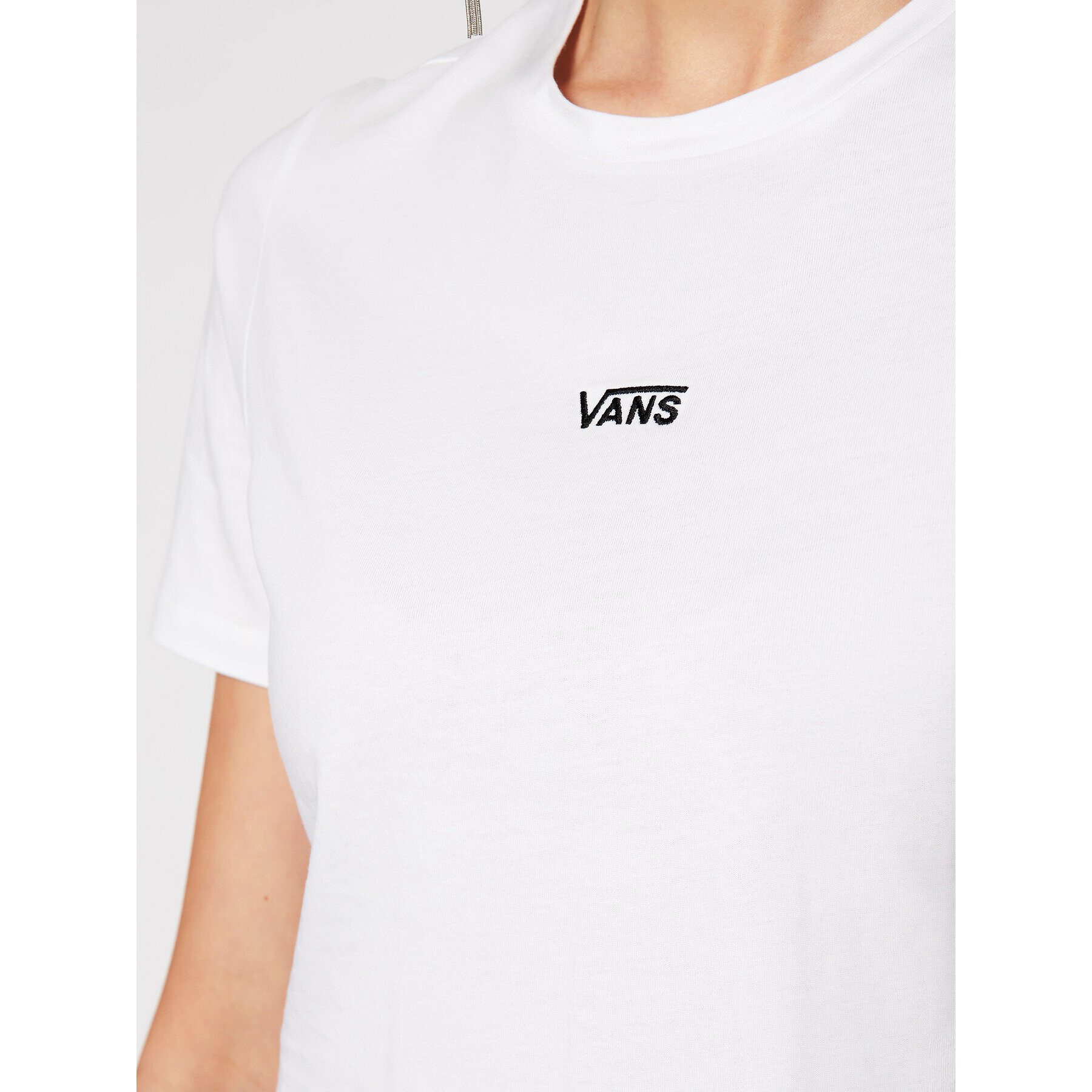 Vans Tricou Flying V Crop Cre VN0A54QU Alb Cropped Fit - Pled.ro