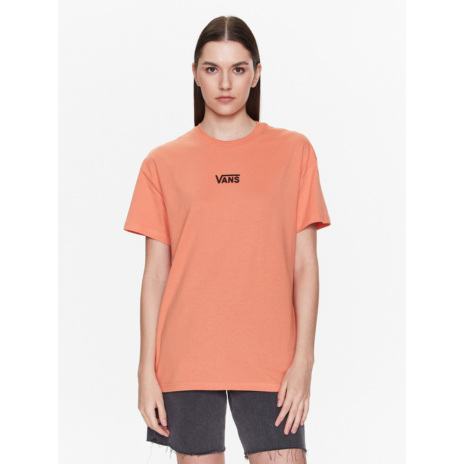 Vans Tricou Flying VN0A7YUT Portocaliu Oversize - Pled.ro