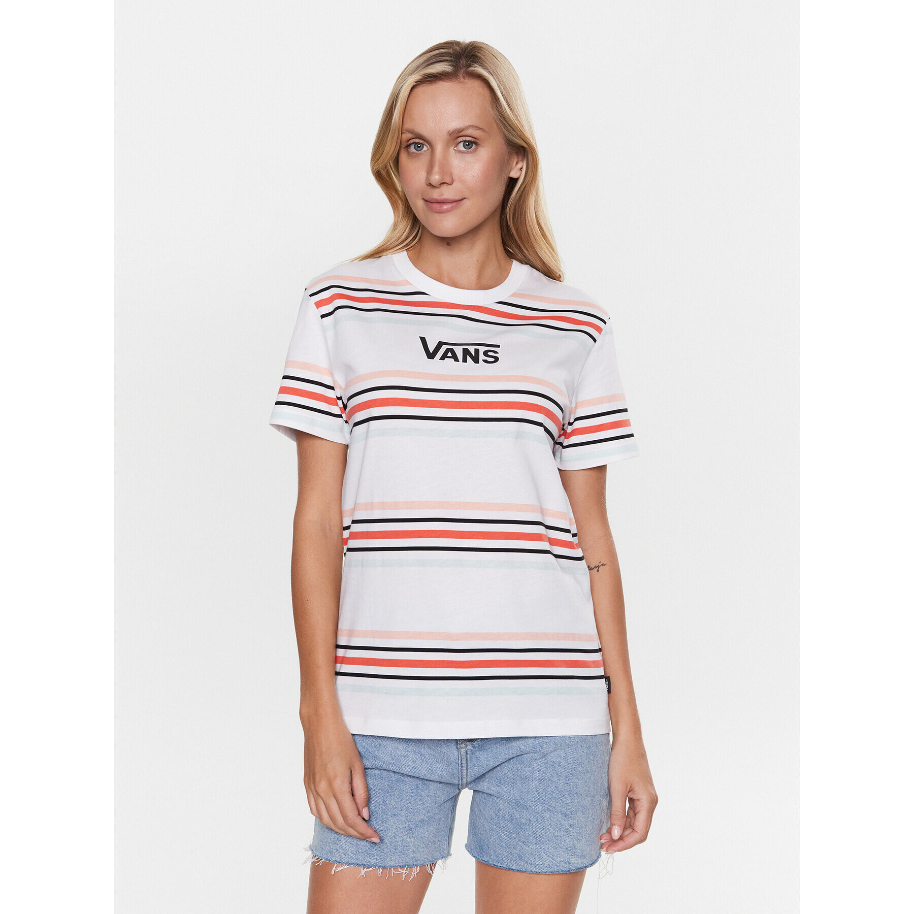 Vans Tricou Fruit Party VN0003V7 Alb Regular Fit - Pled.ro