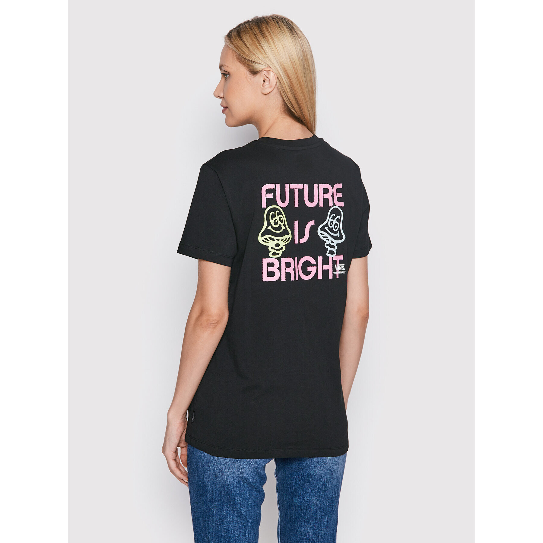 Vans Tricou Future Is Bright VN0A5LCZ Negru Regular Fit - Pled.ro