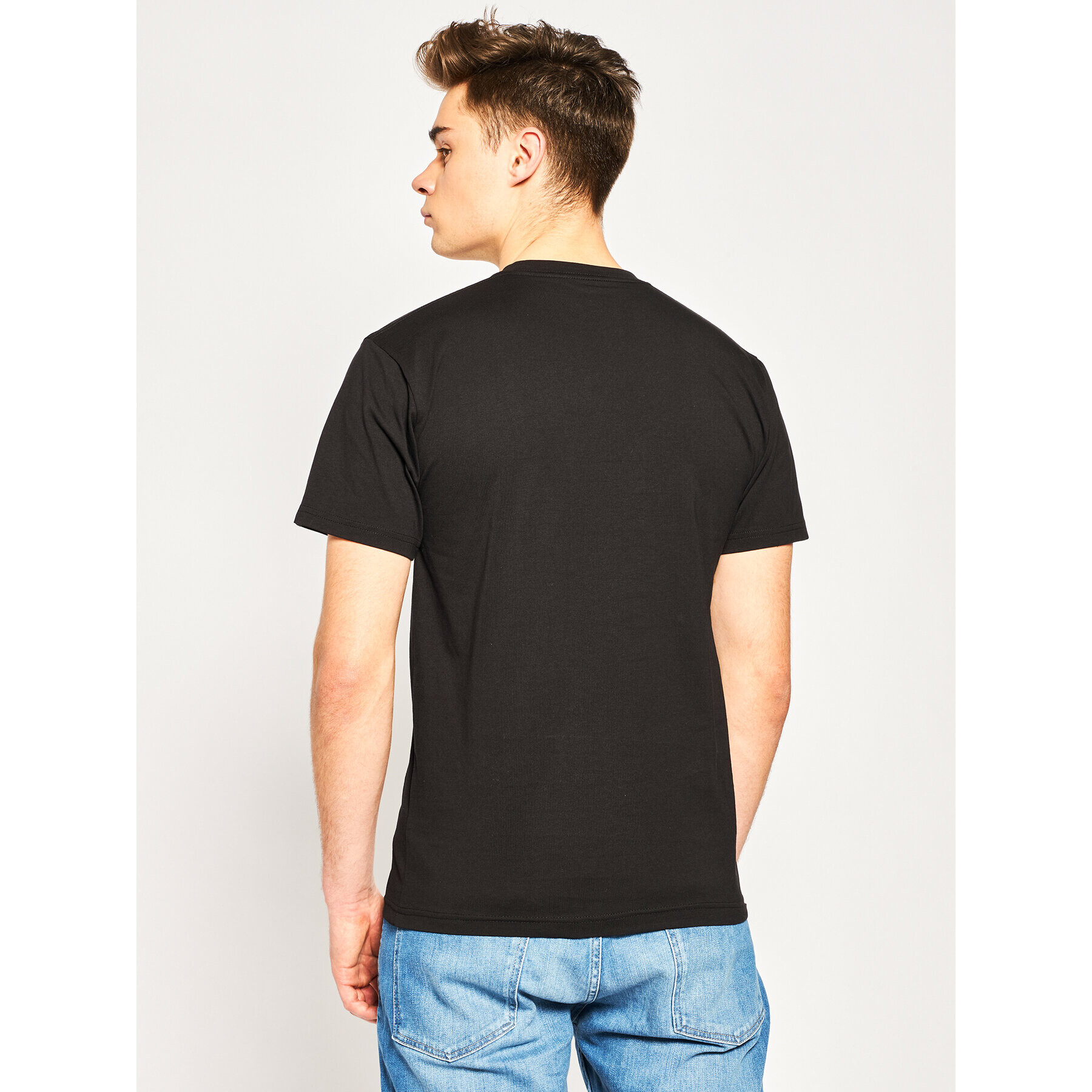 Vans Tricou Left Chest Logo VN0A3CZEY281 Negru Classic Fit - Pled.ro