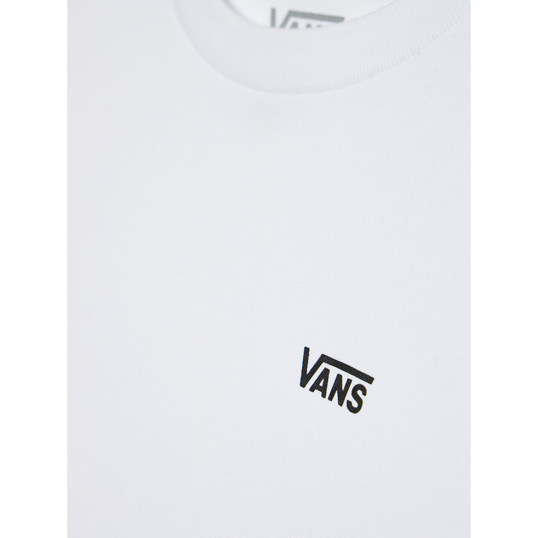 Vans Tricou Left Chest VN0A4MQ3 Alb Classic Fit - Pled.ro