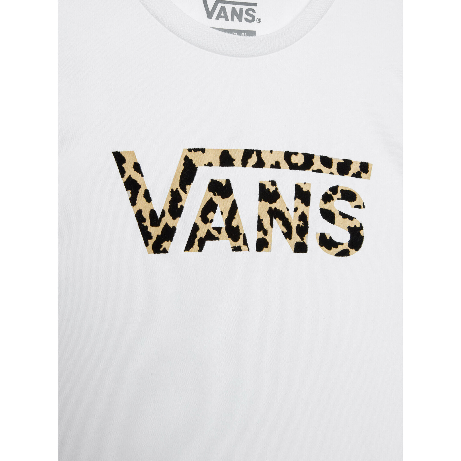 Vans Tricou Leopard Flying VN0A7RT4 Alb Regular Fit - Pled.ro