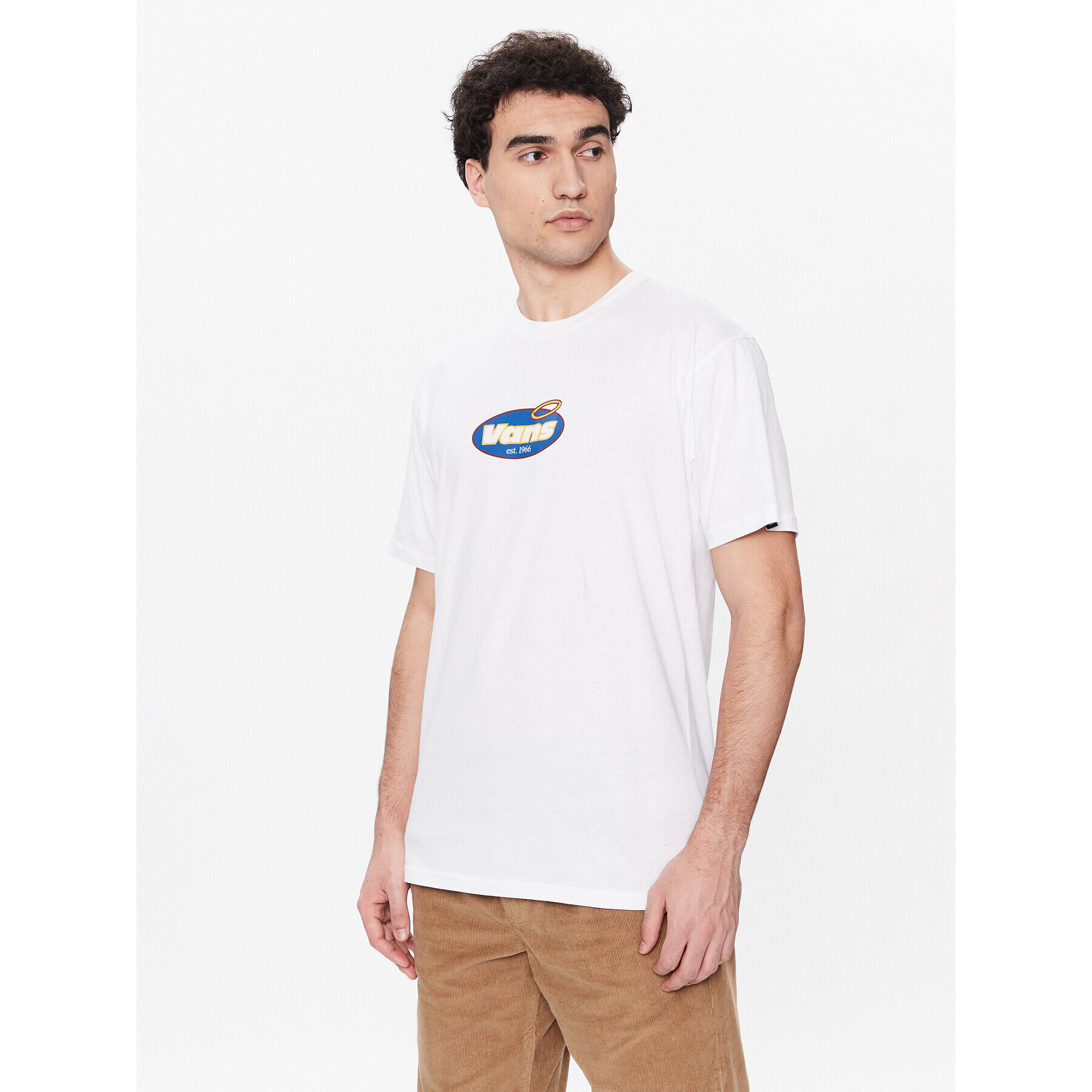 Vans Tricou Perfect Halo VN00003P Alb Classic Fit - Pled.ro