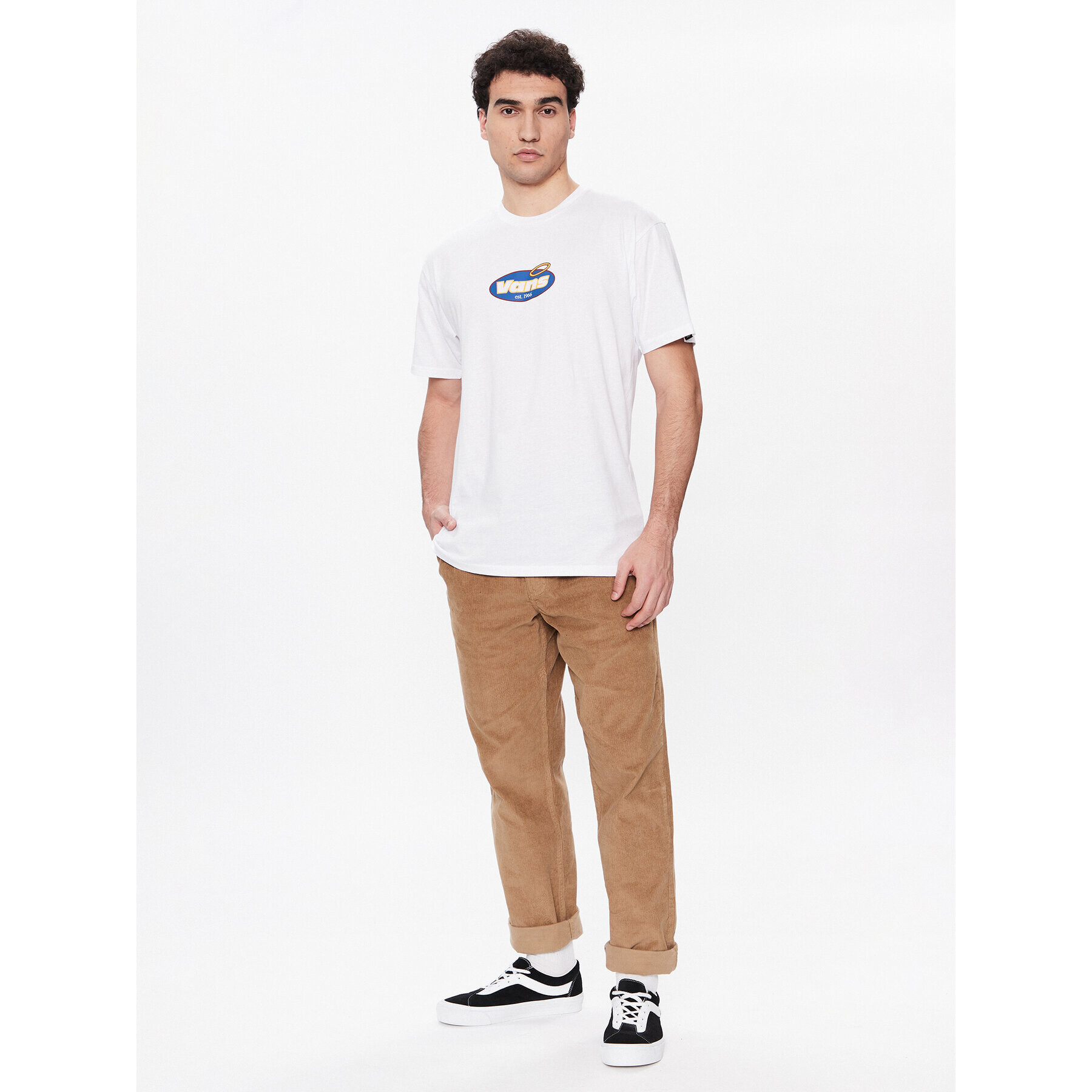 Vans Tricou Perfect Halo VN00003P Alb Classic Fit - Pled.ro