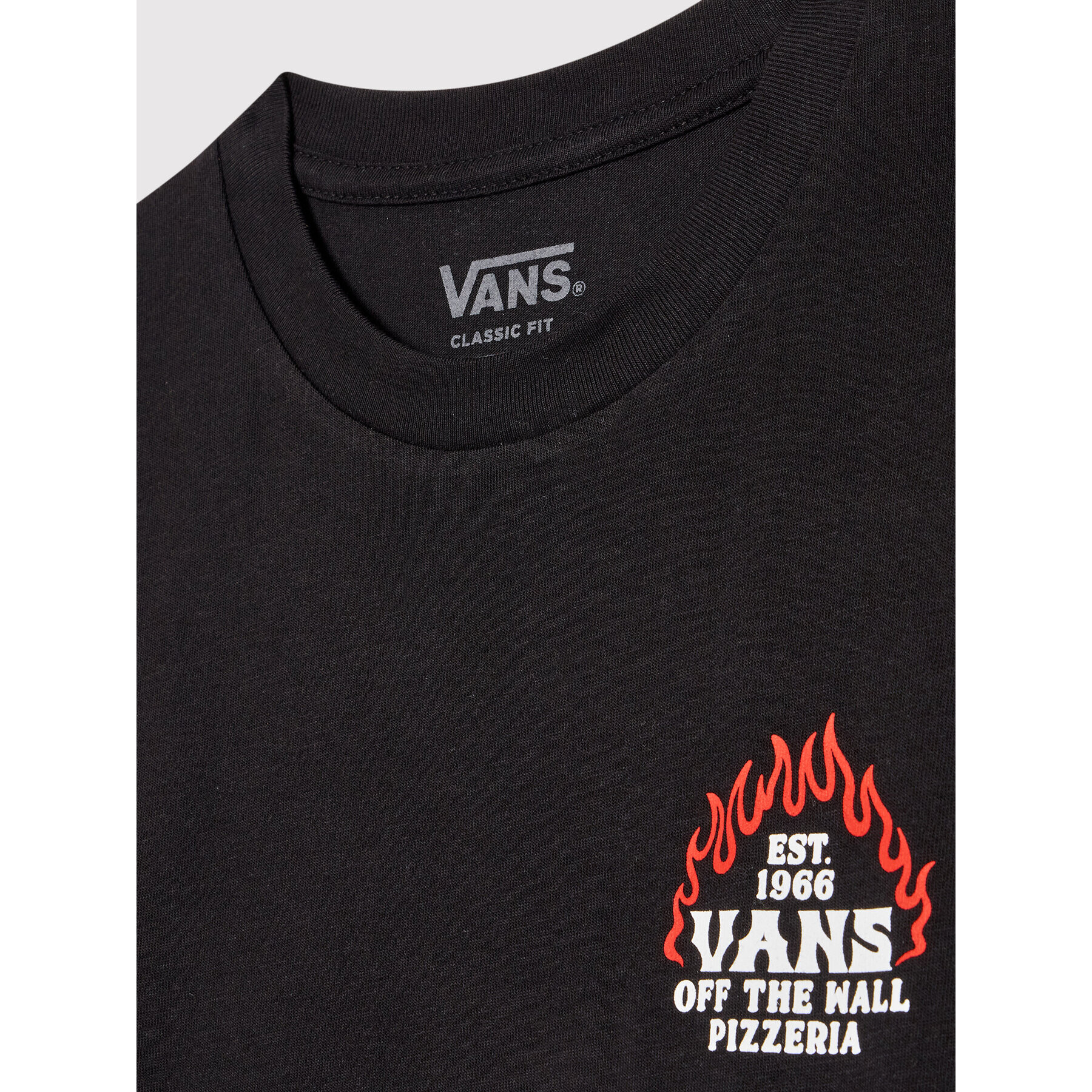 Vans Tricou Pizzeria VN000032 Negru Classic Fit - Pled.ro