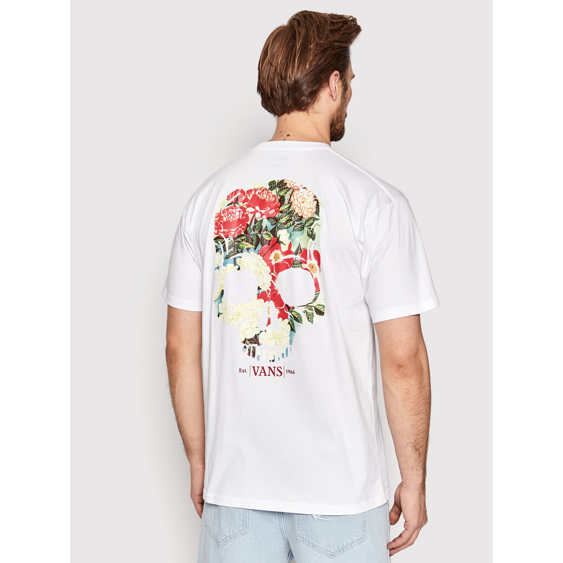 Vans Tricou Strange Blossoms VN0A7PKJ Alb Regular Fit - Pled.ro