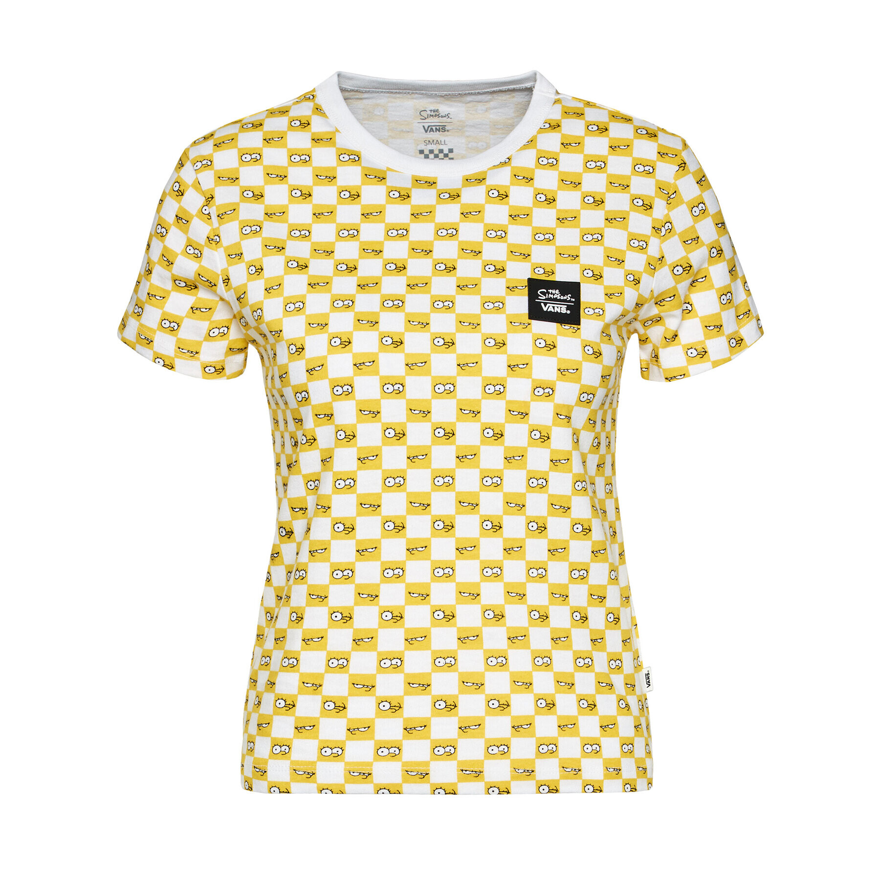 Vans Tricou THE SIMPSONS Check Eyes Tee VN0A4V43 Galben Regular Fit - Pled.ro