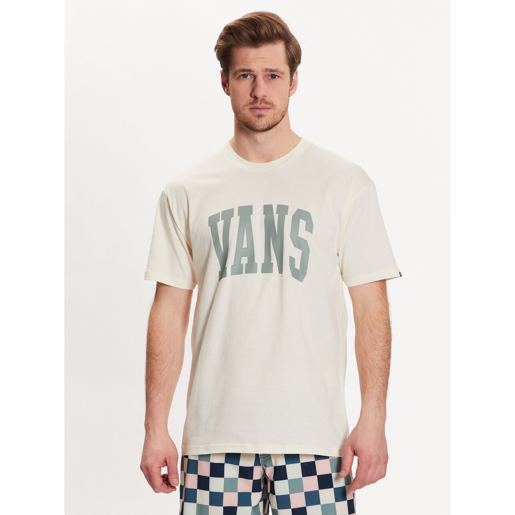 Vans Tricou Varsity Type Ss Tee VN00003B Alb Regular Fit - Pled.ro