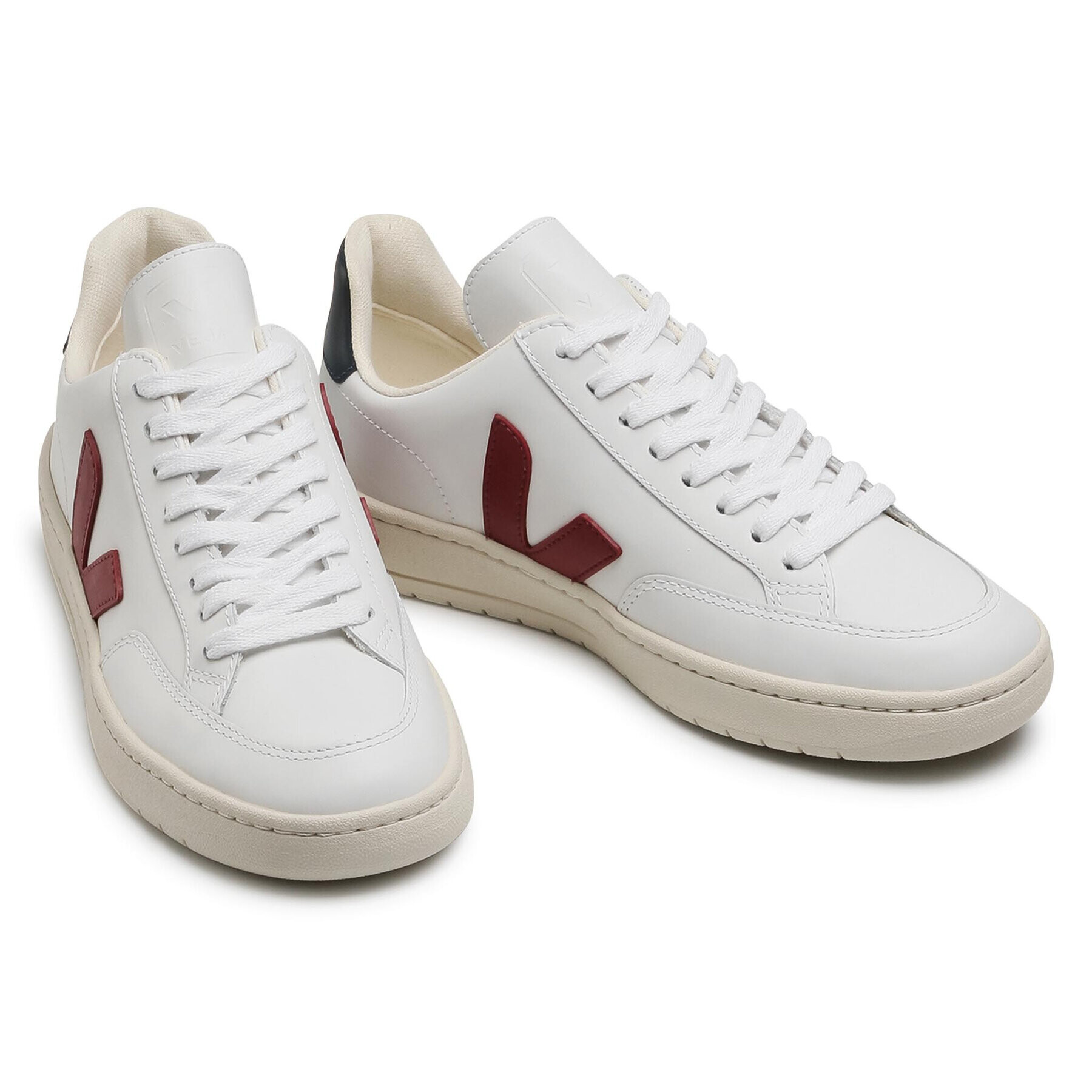 Veja Sneakers V-12 Leather XD021955V Alb - Pled.ro