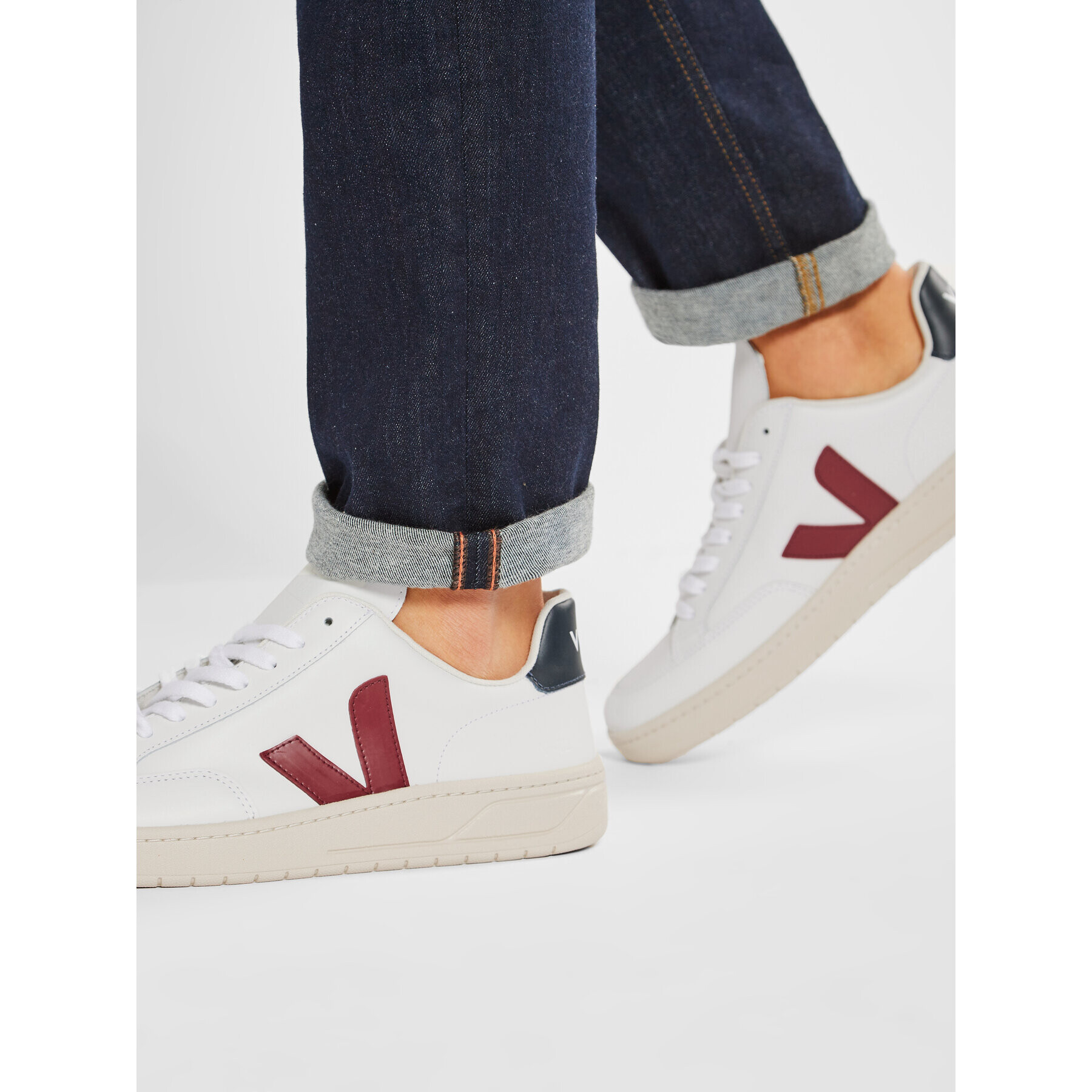 Veja Sneakers V-12 Leather XD021955V Alb - Pled.ro