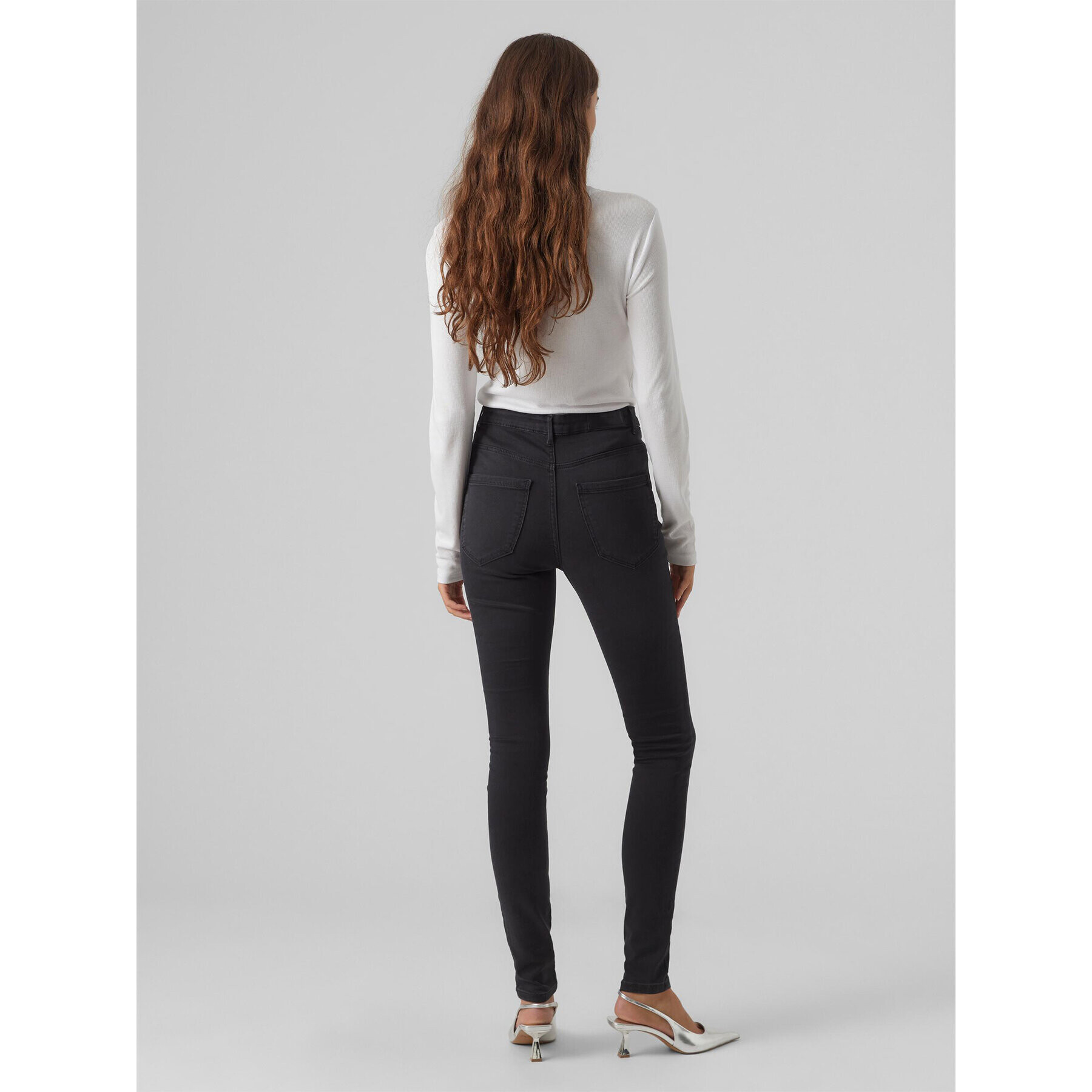 Vero Moda Bluză Roma 10293830 Alb Slim Fit - Pled.ro