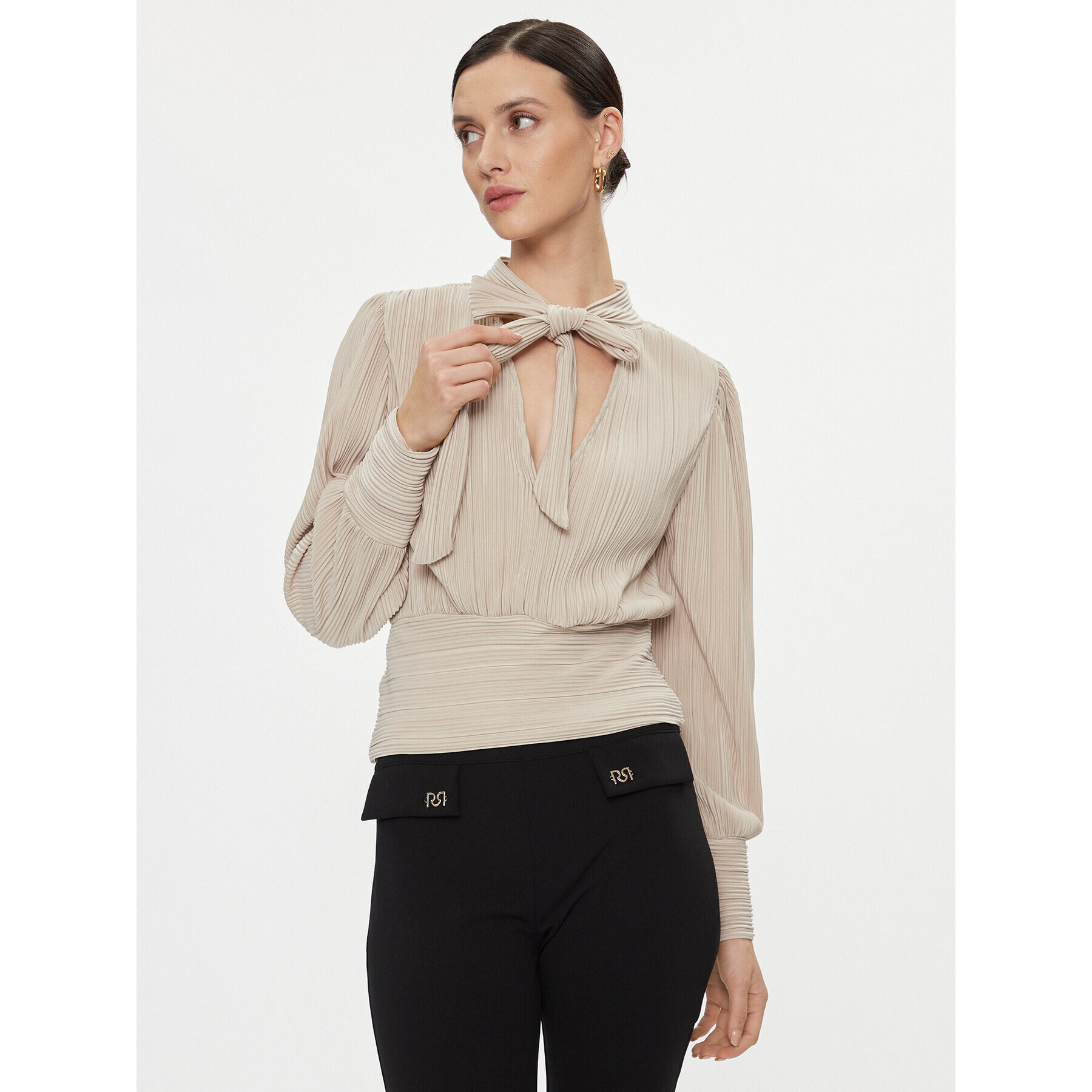 Vero Moda Bluză 10295544 Écru Regular Fit - Pled.ro