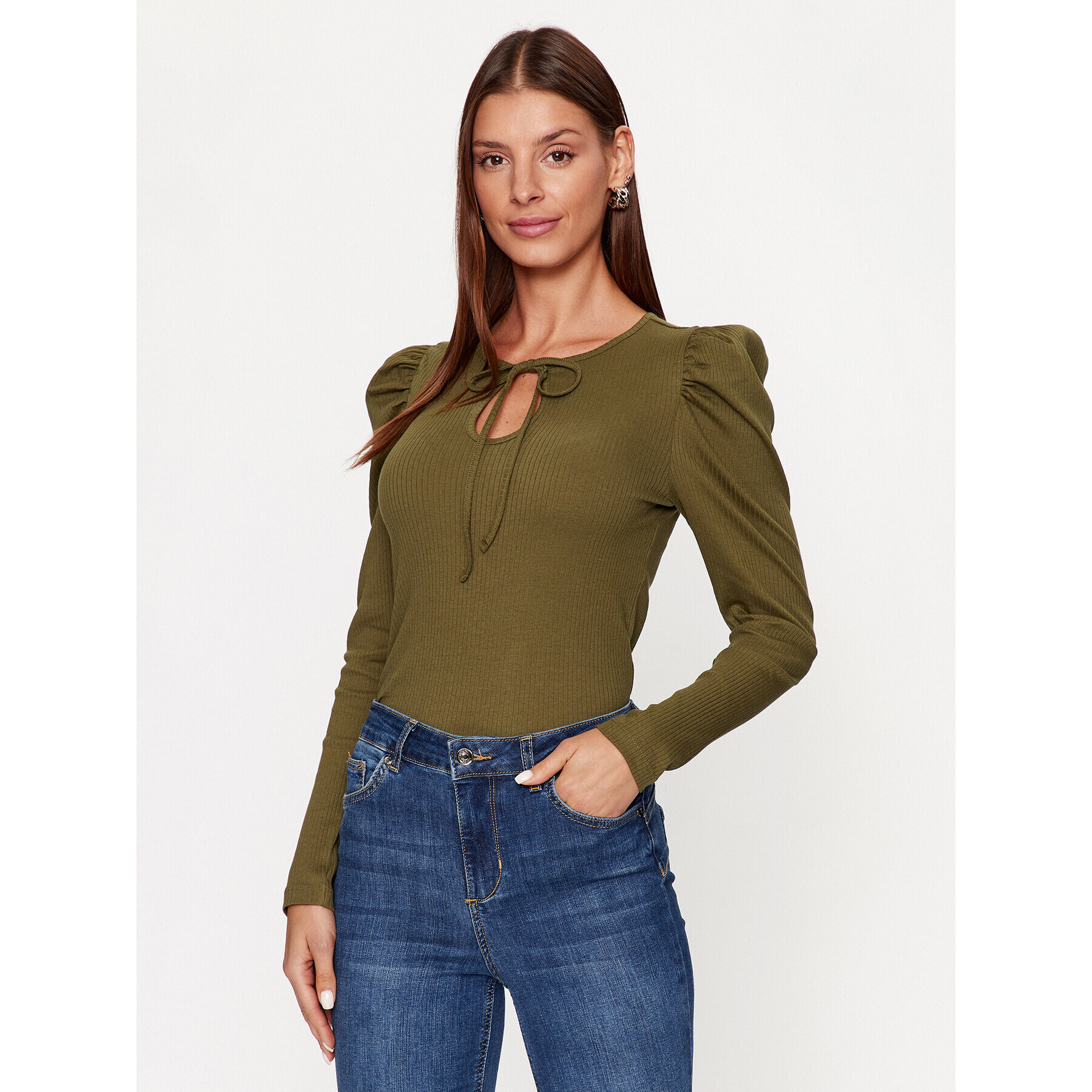 Vero Moda Bluză 10296235 Verde Tight Fit - Pled.ro