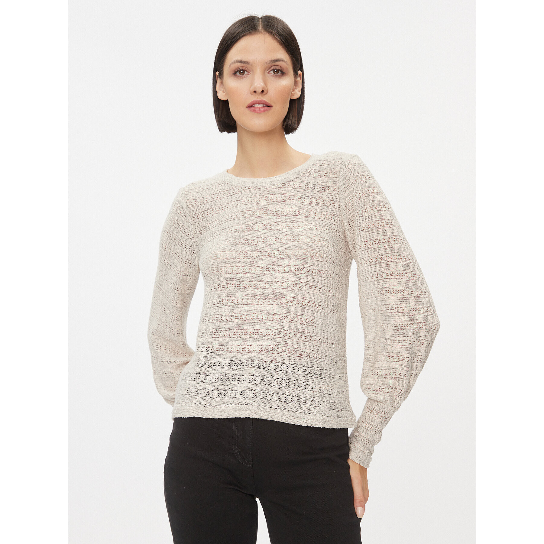 Vero Moda Bluză 10296715 Écru Regular Fit - Pled.ro