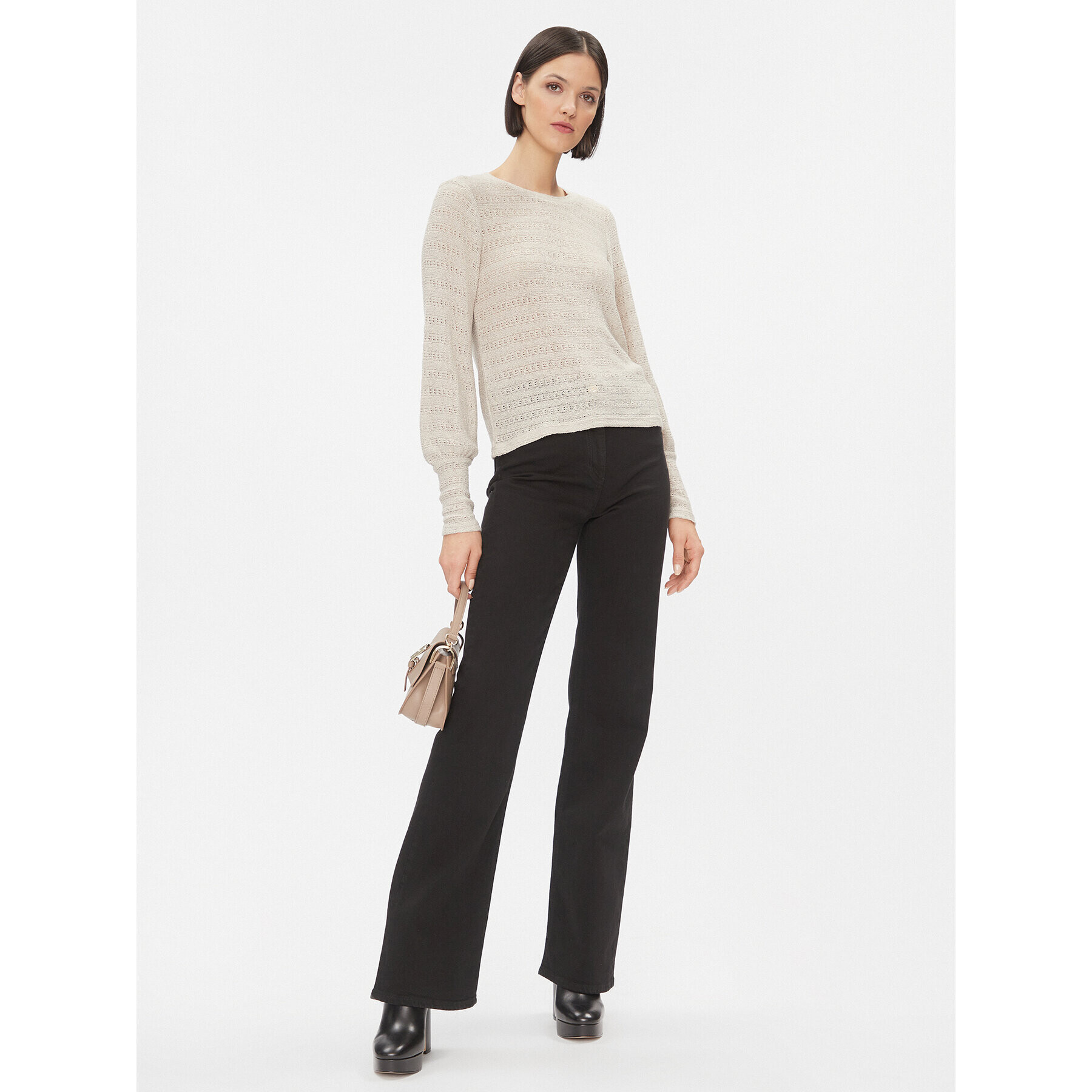 Vero Moda Bluză 10296715 Écru Regular Fit - Pled.ro