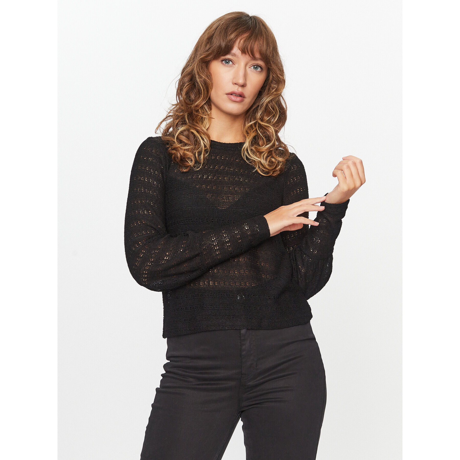 Vero Moda Bluză 10296715 Negru Regular Fit - Pled.ro