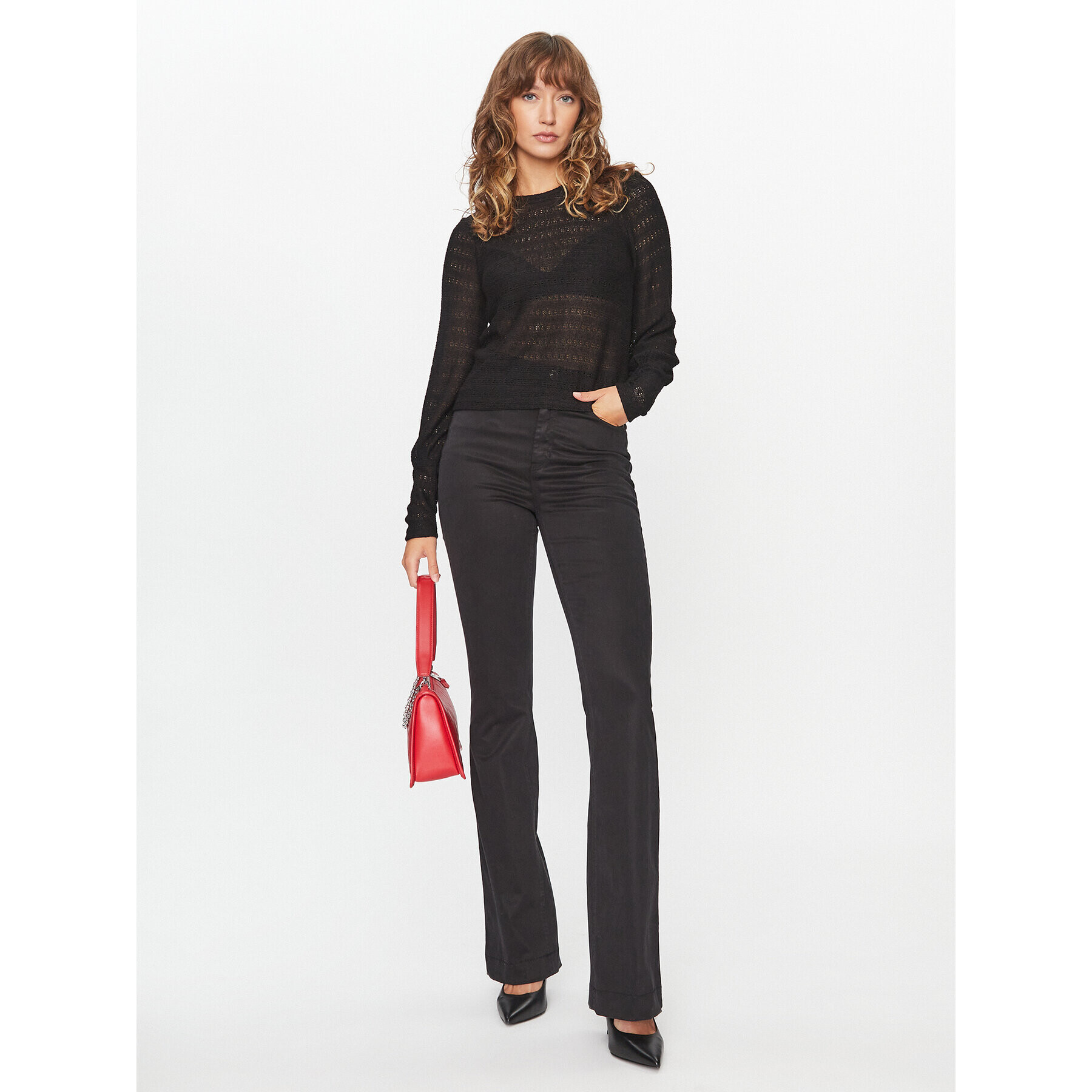 Vero Moda Bluză 10296715 Negru Regular Fit - Pled.ro