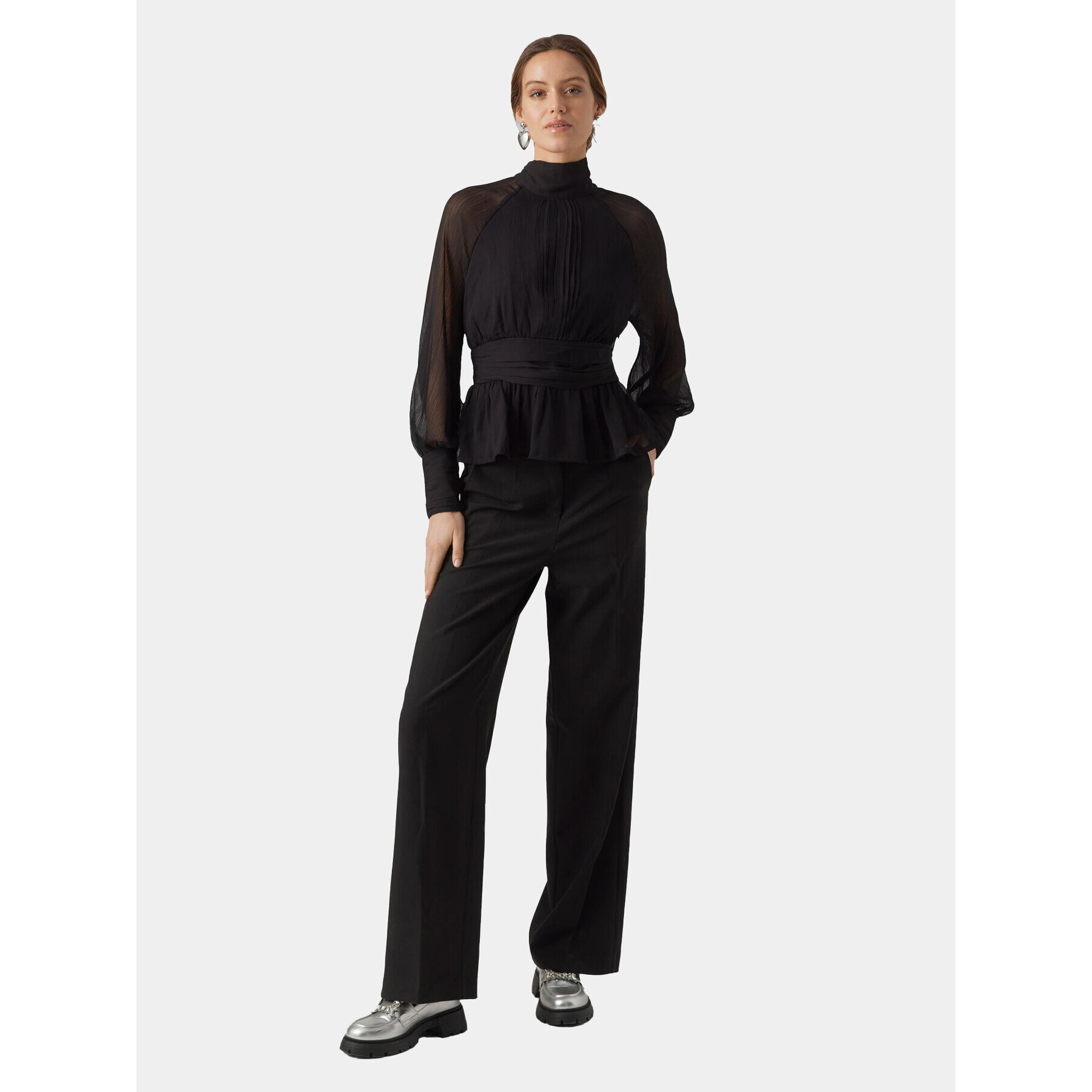 Vero Moda Bluză AWARE 10295842 Negru Regular Fit - Pled.ro