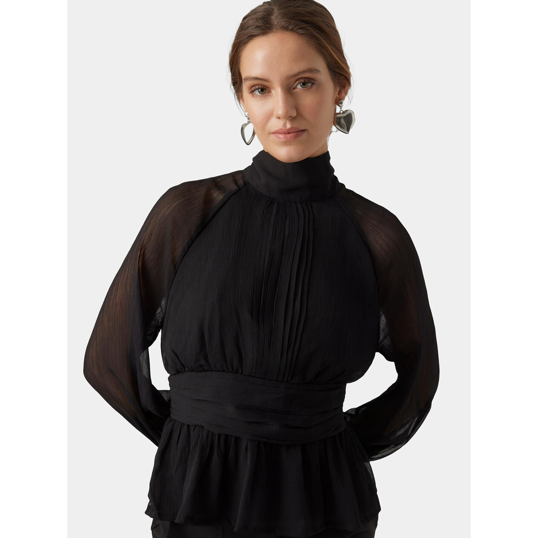 Vero Moda Bluză AWARE 10295842 Negru Regular Fit - Pled.ro