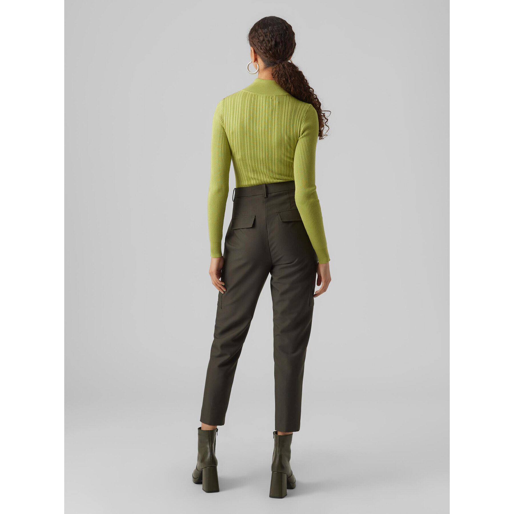 Vero Moda Bluză cu gât 10293750 Verde Regular Fit - Pled.ro