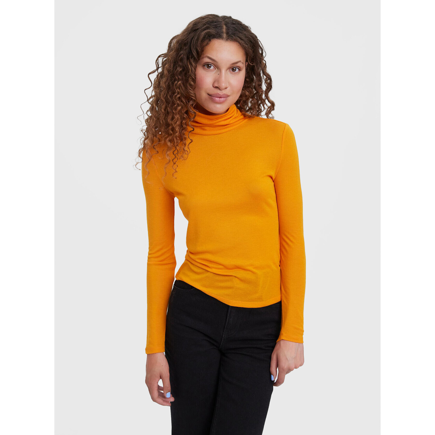 Vero Moda Bluză cu gât Ella 10271620 Portocaliu Regular Fit - Pled.ro