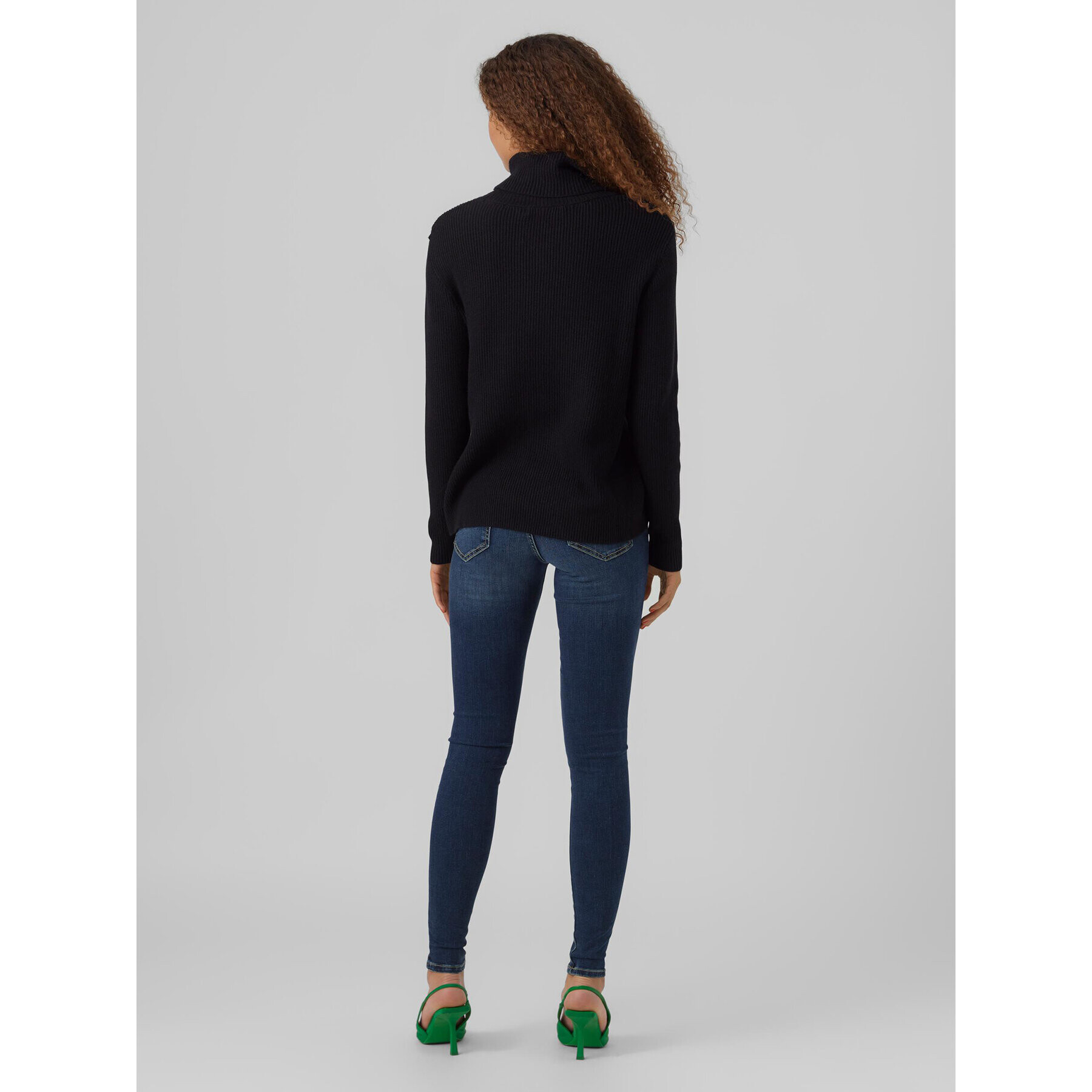 Vero Moda Bluză cu gât Holly 10268920 Negru Relaxed Fit - Pled.ro