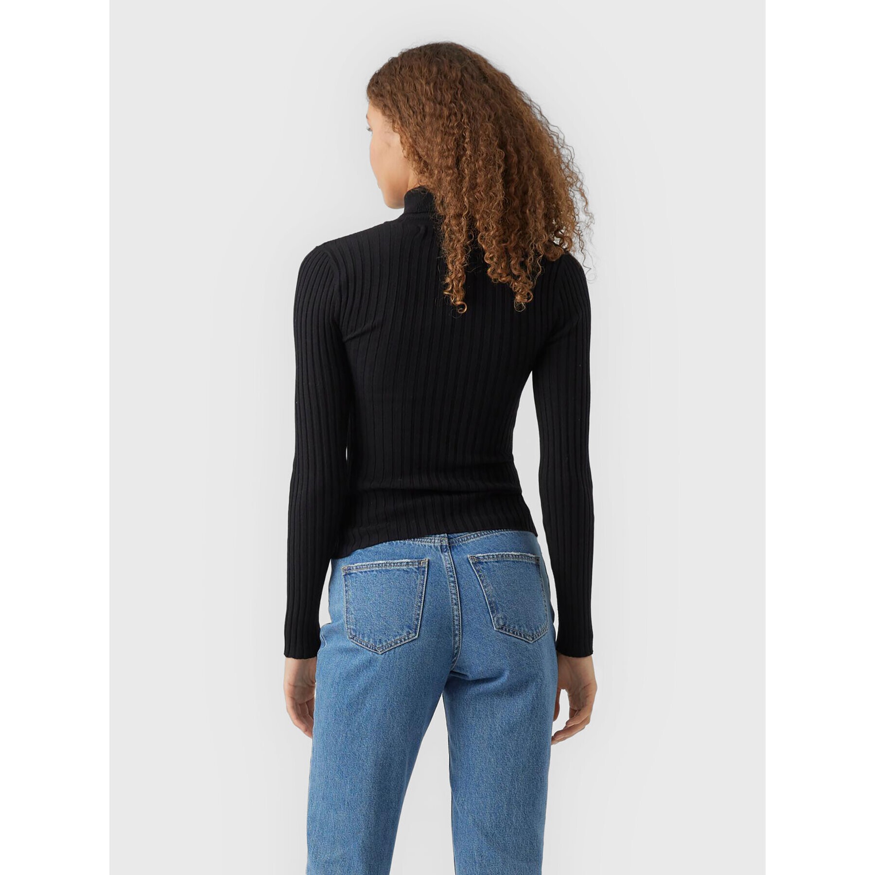 Vero Moda Bluză cu gât Kiki 10272699 Negru Slim Fit - Pled.ro