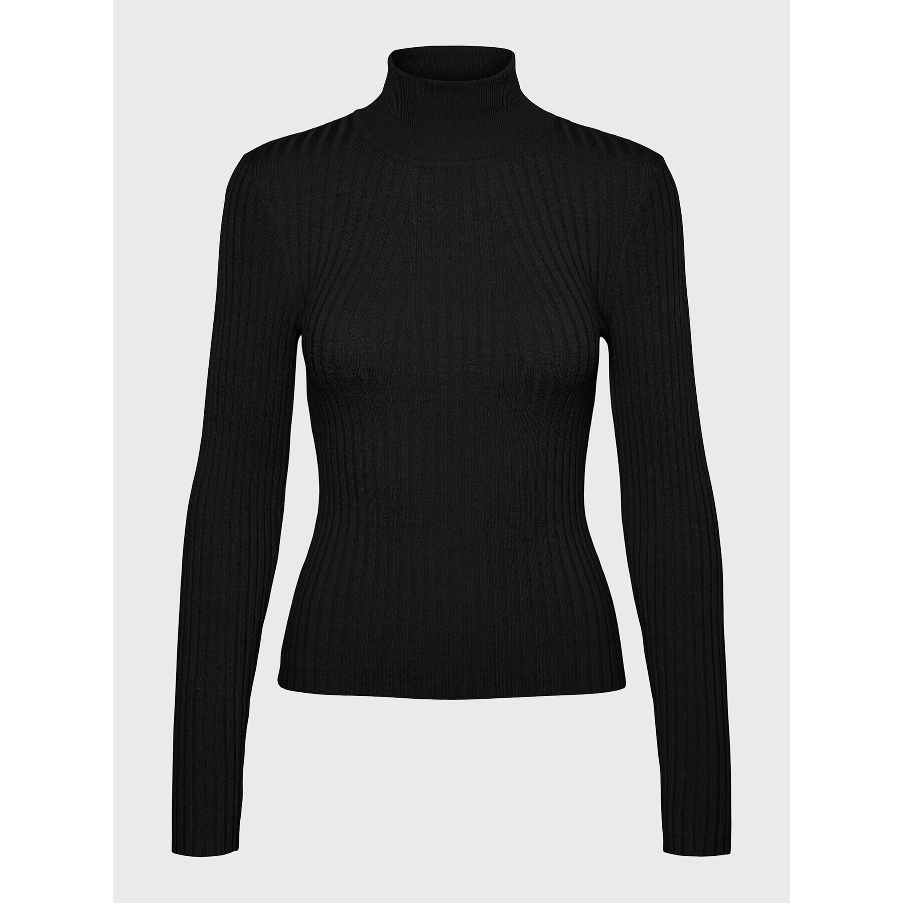 Vero Moda Bluză cu gât Kiki 10272699 Negru Slim Fit - Pled.ro