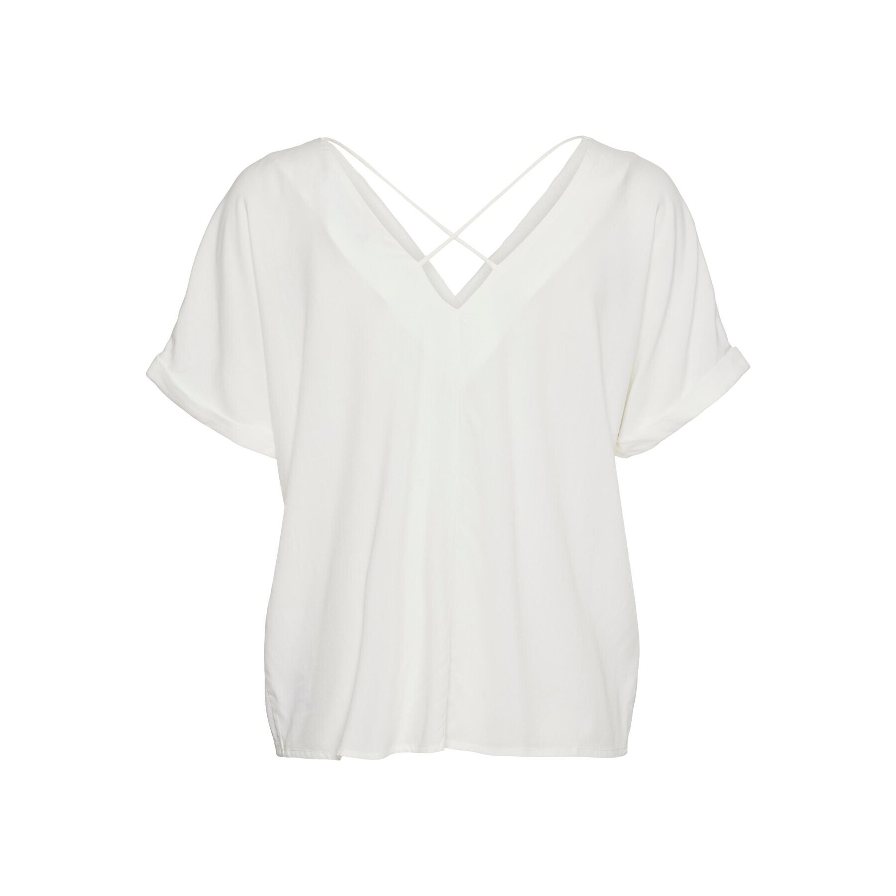 Vero Moda Bluză Flia 10288373 Alb Wide Fit - Pled.ro