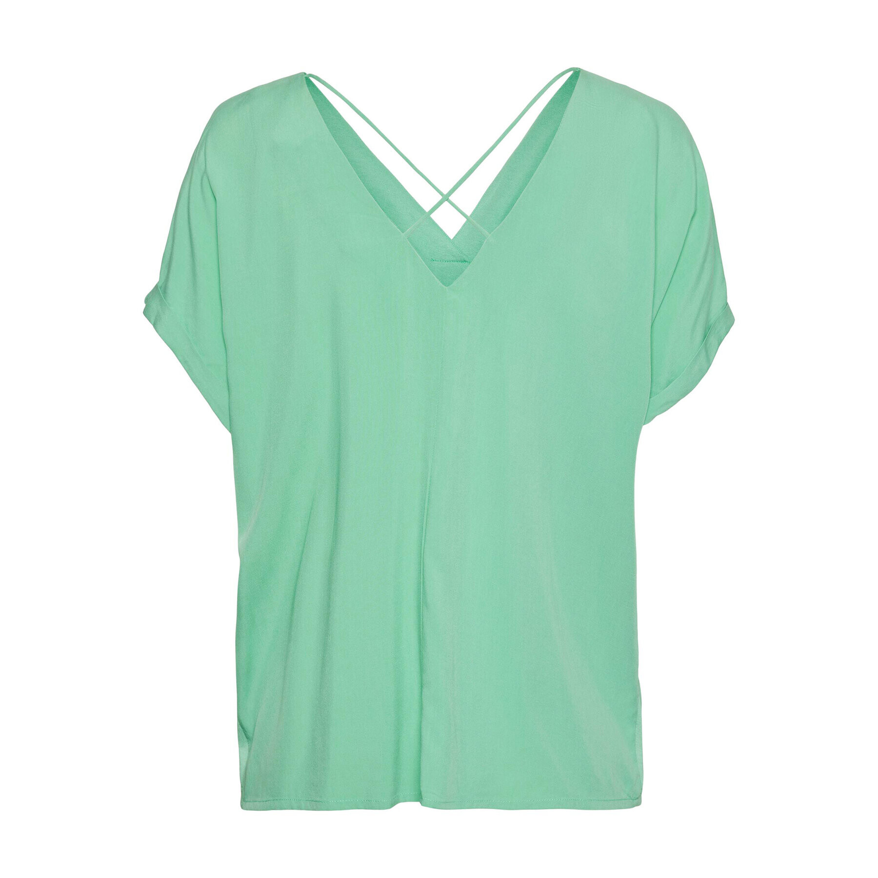 Vero Moda Bluză Flia 10288373 Verde Wide Fit - Pled.ro