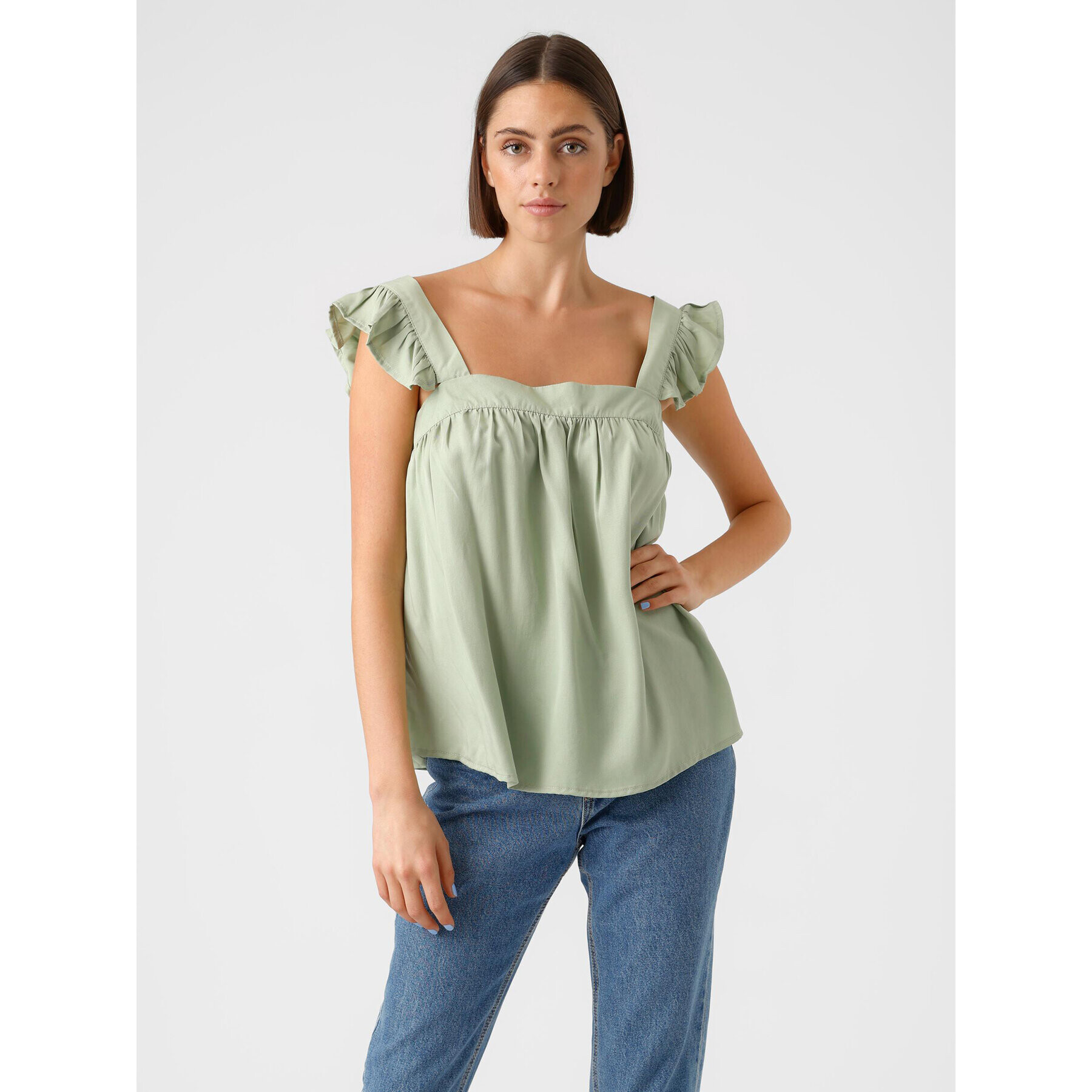 Vero Moda Bluză Harper 10283819 Verde Regular Fit - Pled.ro