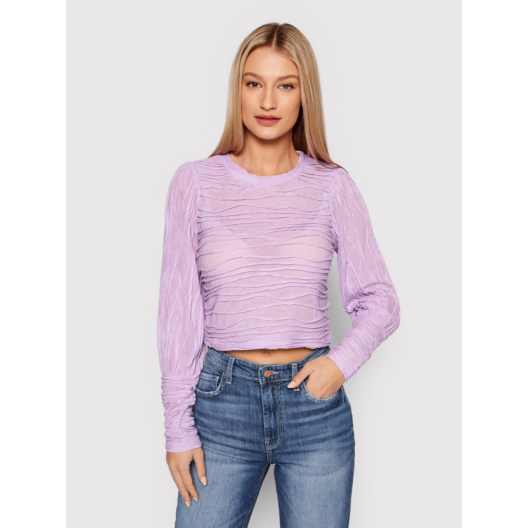 Vero Moda Bluză Ines 10261427 Violet Regular Fit - Pled.ro