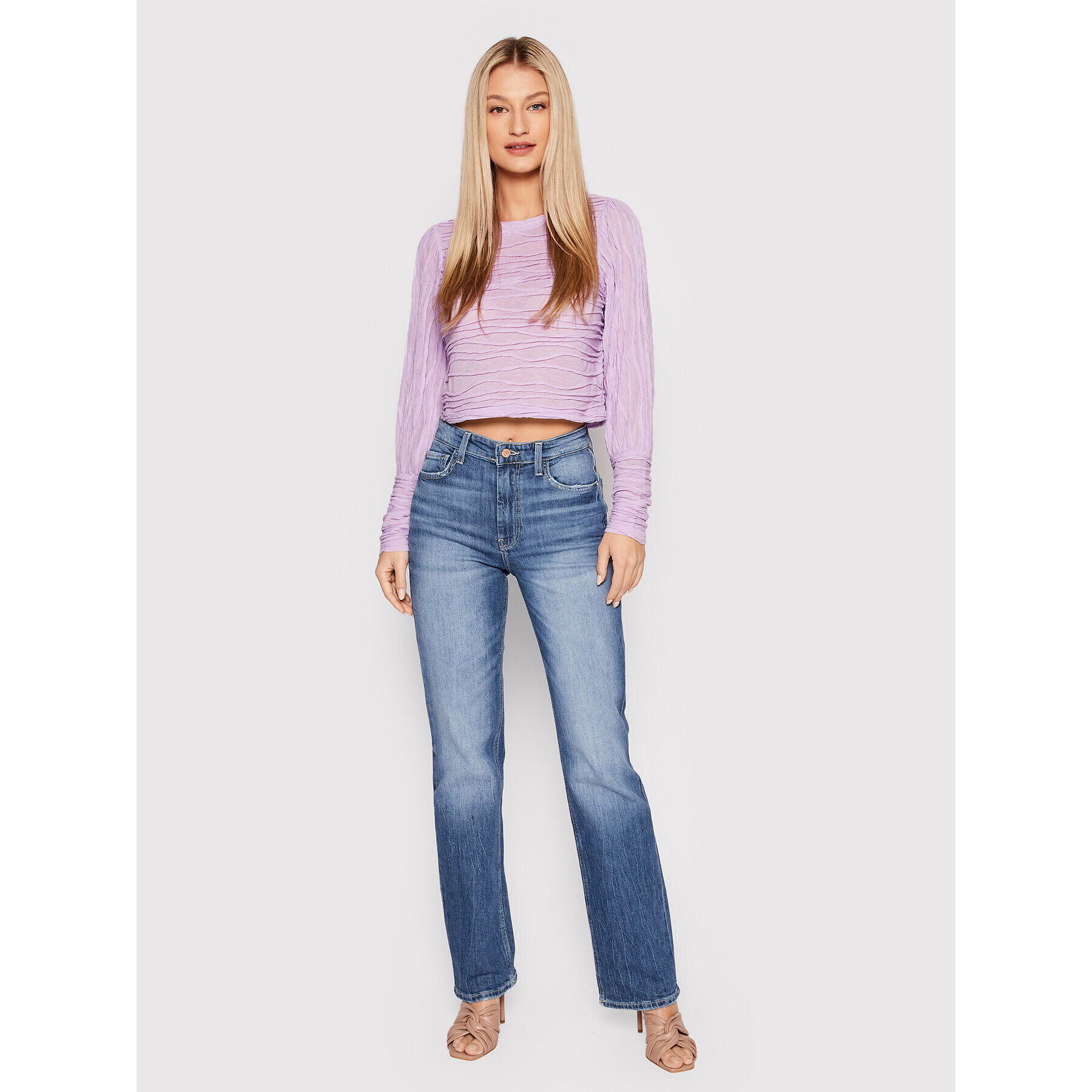 Vero Moda Bluză Ines 10261427 Violet Regular Fit - Pled.ro