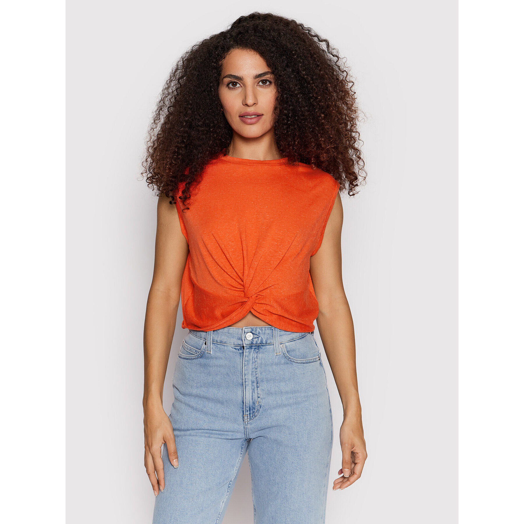 Vero Moda Bluză June 10262295 Portocaliu Regular Fit - Pled.ro