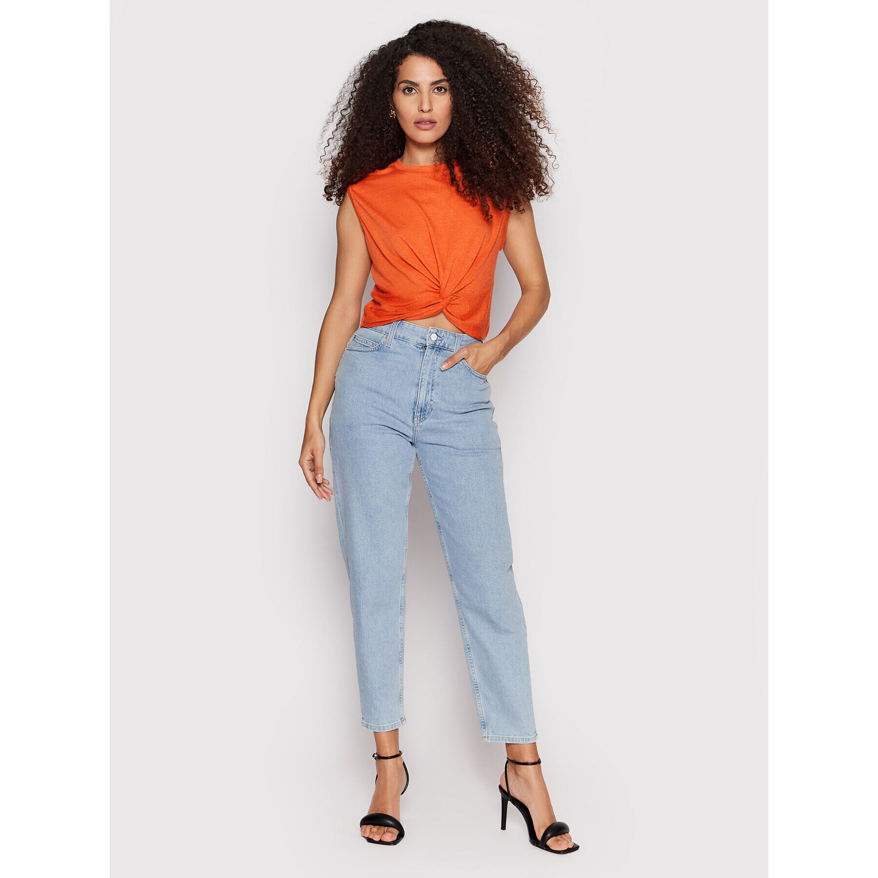 Vero Moda Bluză June 10262295 Portocaliu Regular Fit - Pled.ro